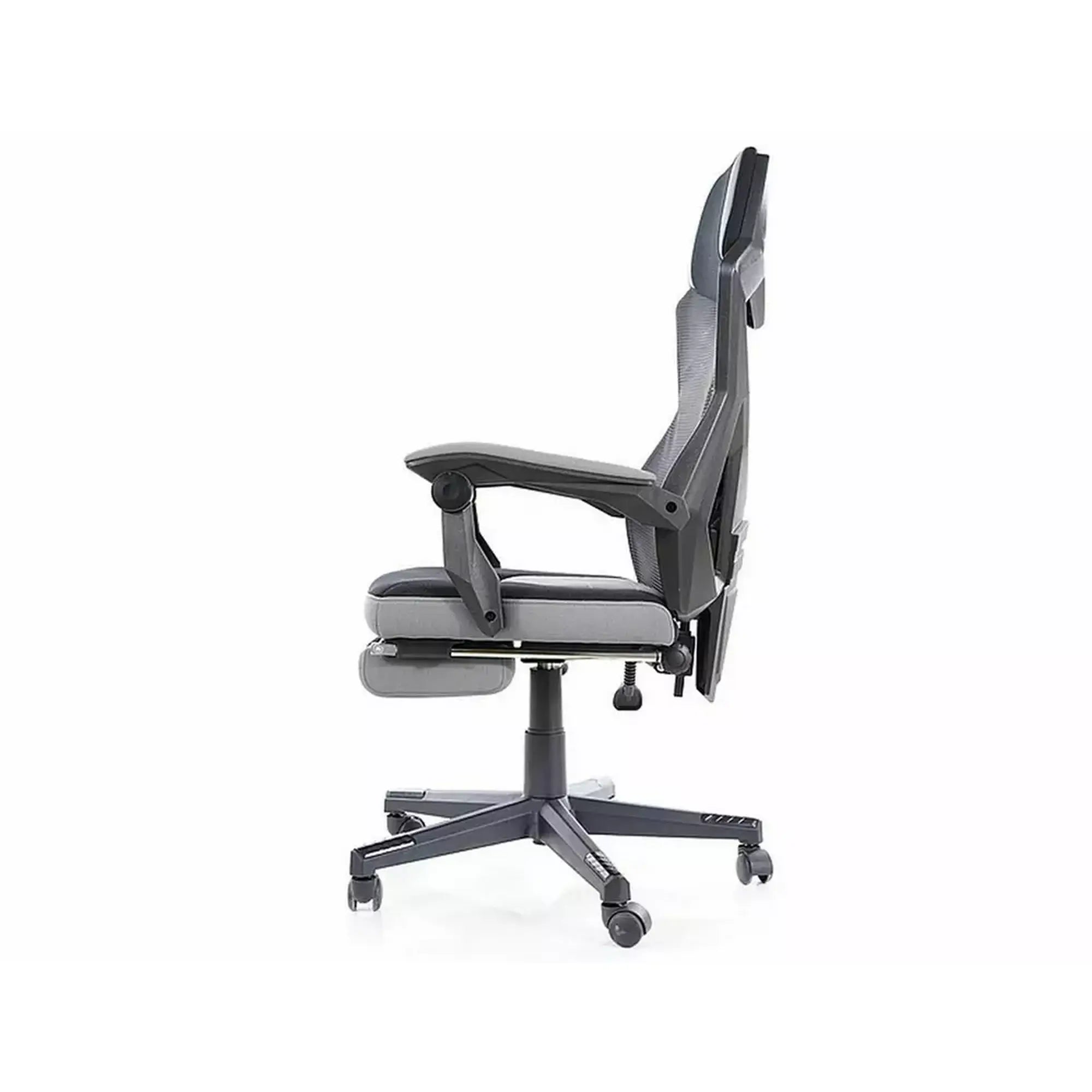 Scaun de birou Q-939, negru/gri, stofa/metal, 56x48x108/120 cm
