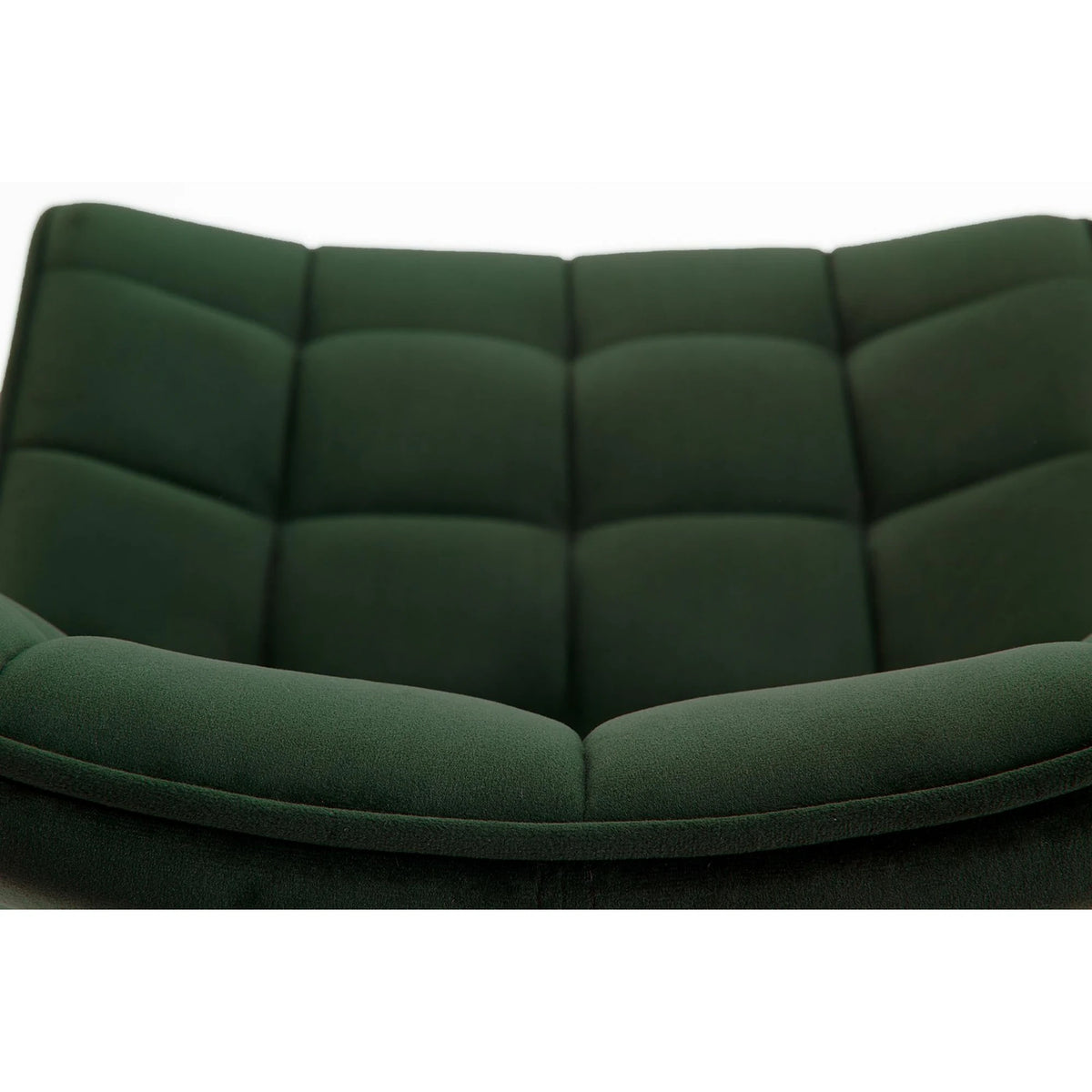 Scaun tapitat stofa K332, verde inchis/negru, catifea/metal, 46x61x84 cm
