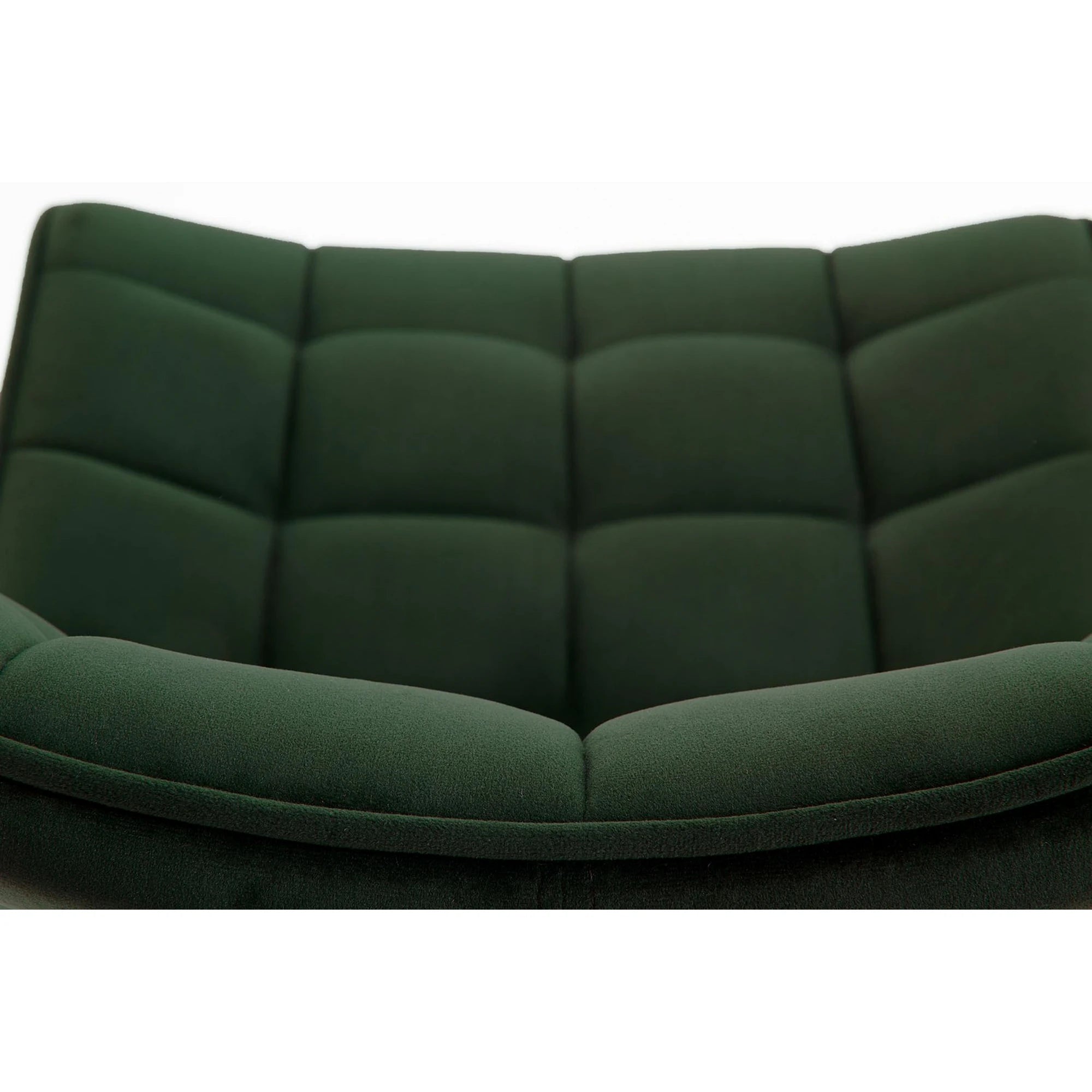 Scaun tapitat stofa K332, verde inchis/negru, catifea/metal, 46x61x84 cm