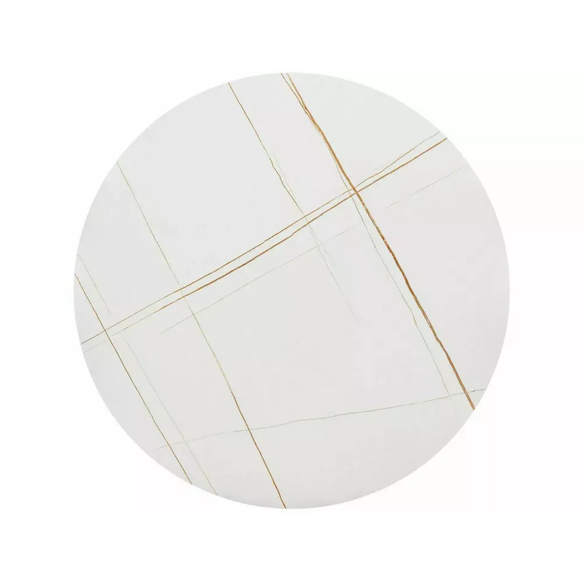 Set 2 masute cafea FERRANTE B, alb/negru, ceramica/metal