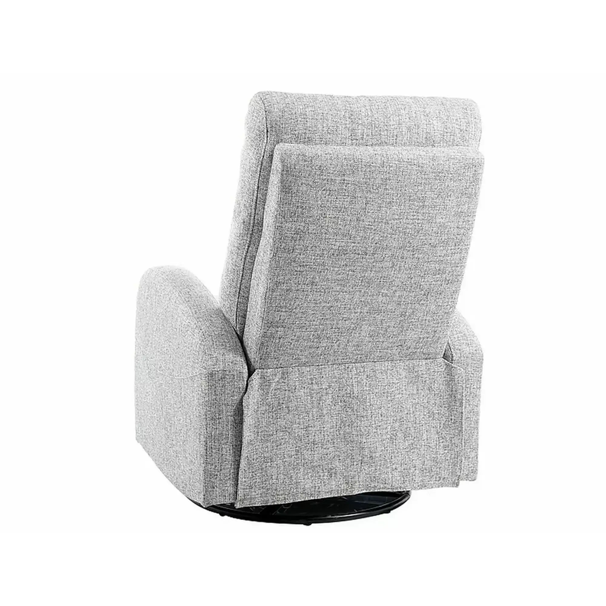 Fotoliu recliner OLIMP, gri/alb/negru, stofa/metal, 72x80/160x101 cm