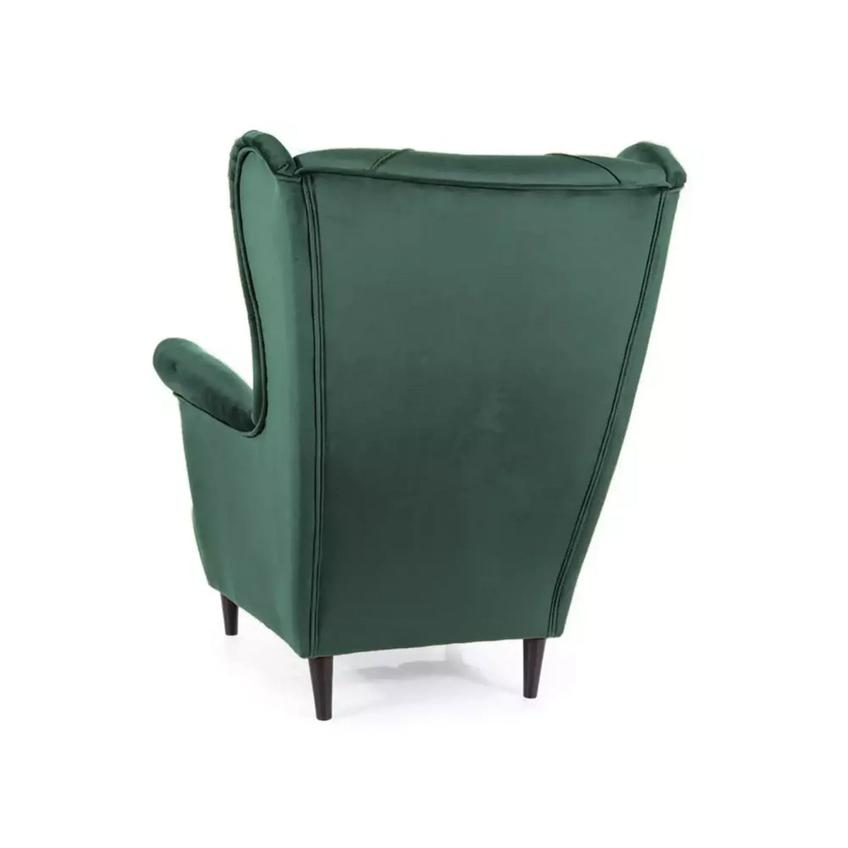 Fotoliu LADY, stofa catifelata verde - Bluvel 78, 82x92x101 cm