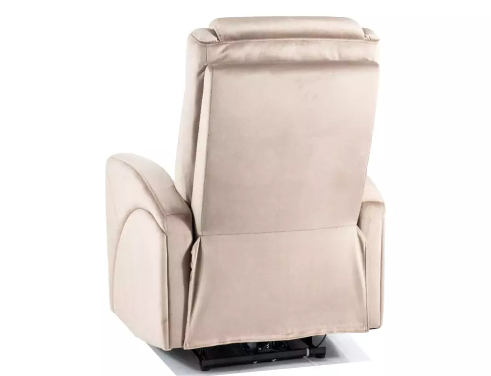 Fotoliu recliner KRONOS, stofa catifelata bej- Bluvel 40, 79x94/159x107 cm