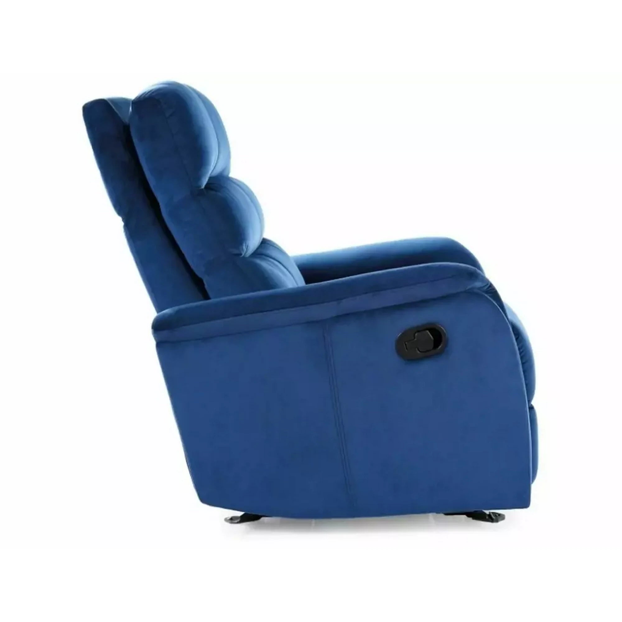 Fotoliu recliner JOWIS, stofa catifelata albastru - Bluvel 86, 78x98/160x102 cm