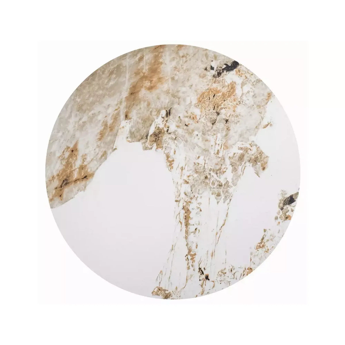 Masuta NAPA B, alb/nuc/auriu, ceramica/metal, 50x50x53 cm
