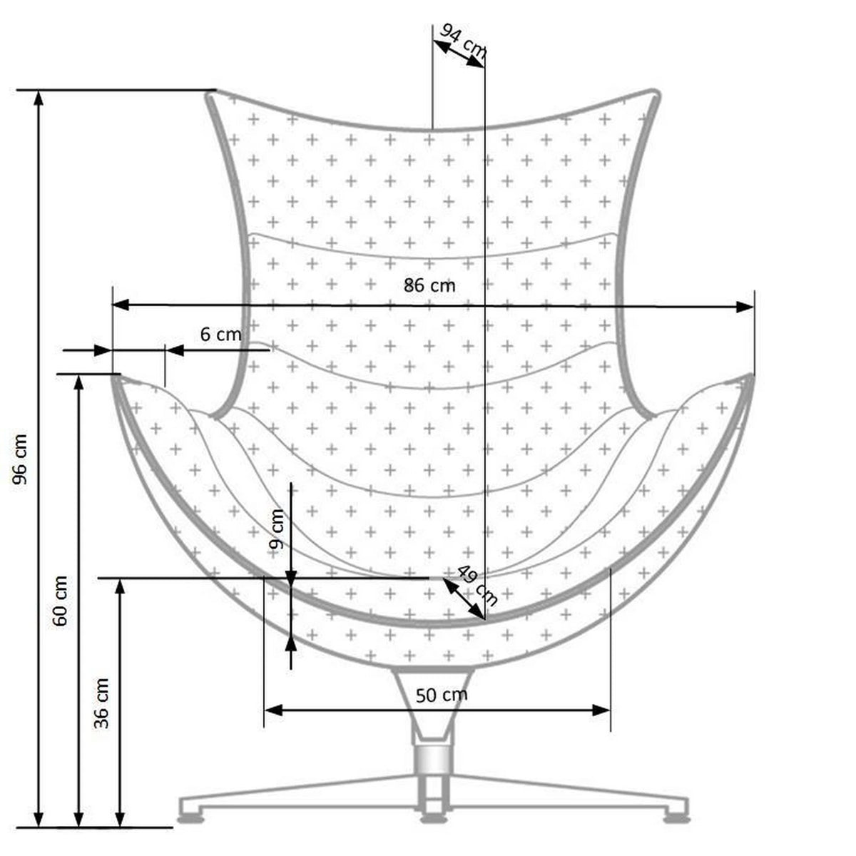 Fotoliu LUXOR, alb/crom, piele ecologica/otel inoxidabil, 86x84x96 cm
