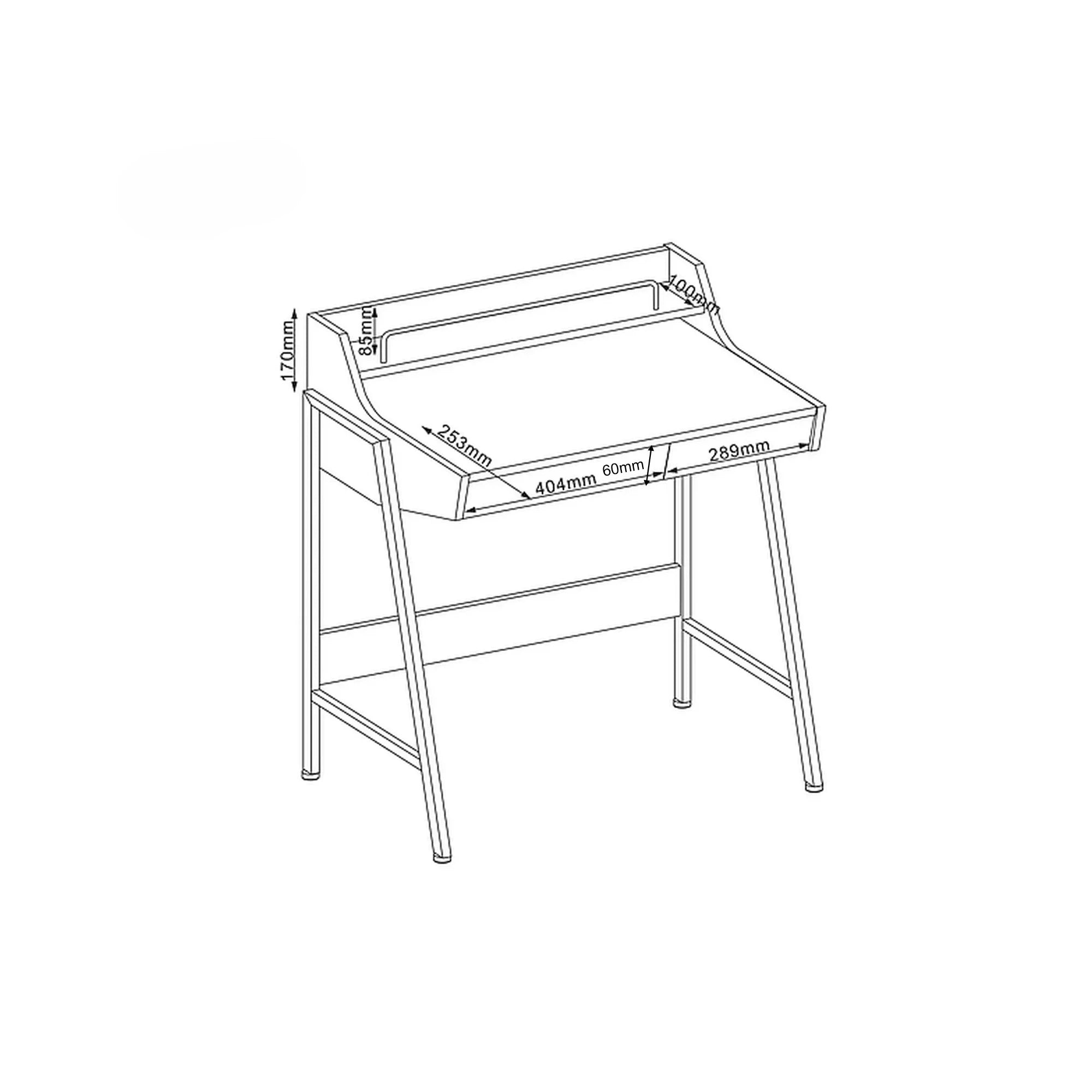 Birou B168, stejar/maro, 77x48x89 cm