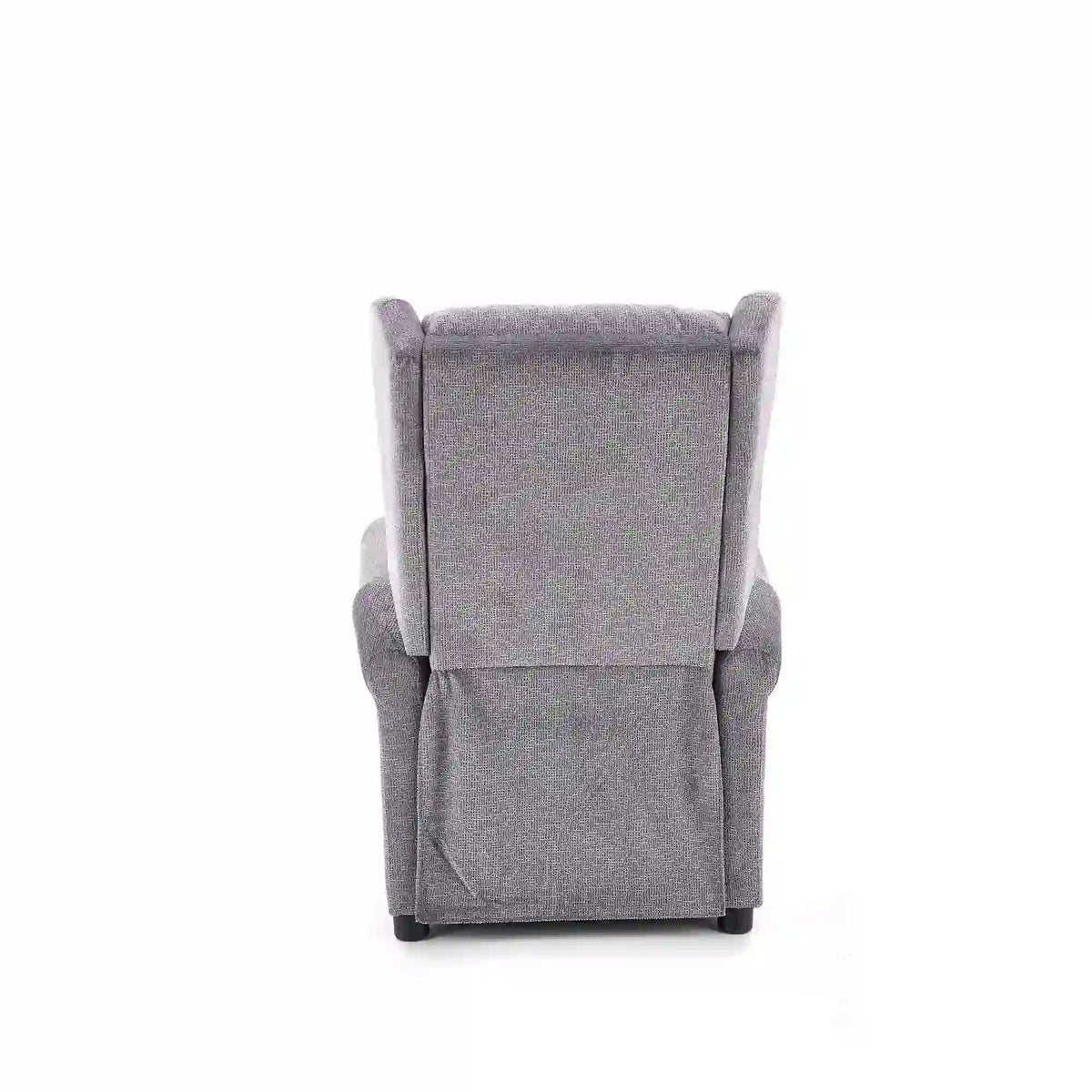 Fotoliu AGUSTIN, gri/negru, stofa/lemn, 75x92/160x83/107 cm