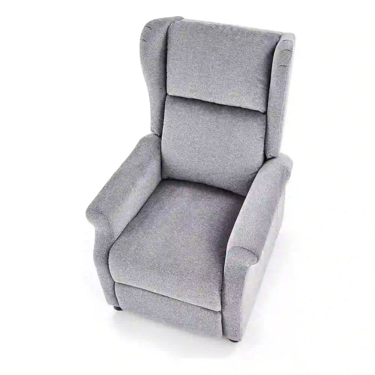 Fotoliu AGUSTIN, gri/negru, stofa/lemn, 75x92/160x83/107 cm