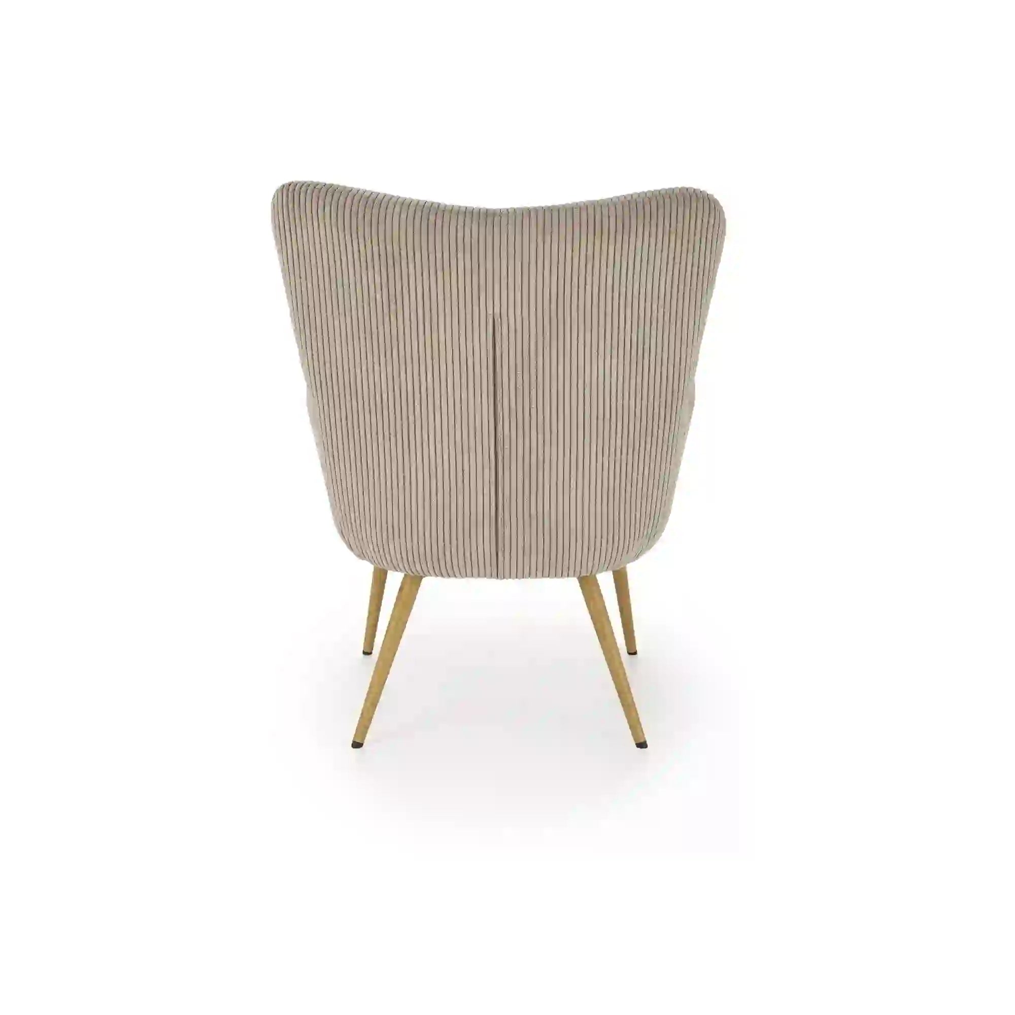 Fotoliu AMARO, gri/stejar, stofa catifelata/lemn, 70x80x97 cm