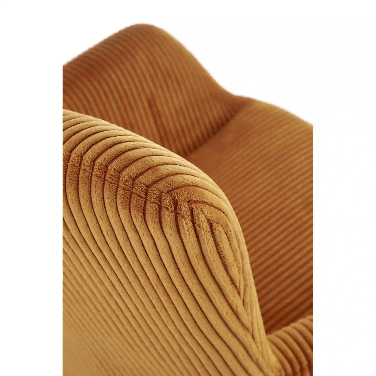 Fotoliu AMARO, stofa catifelata galben mustar - Hyper 66, 70x80x97 cm