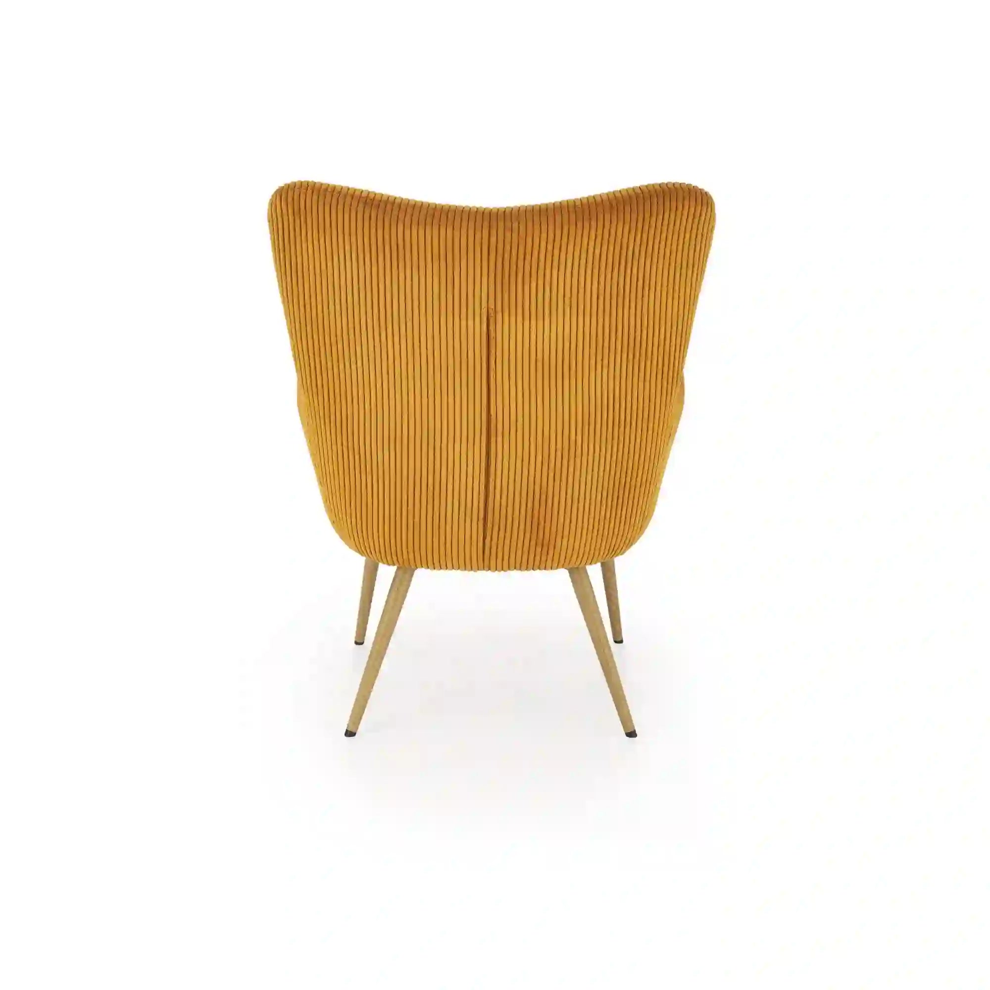 Fotoliu AMARO, stofa catifelata galben mustar - Hyper 66, 70x80x97 cm