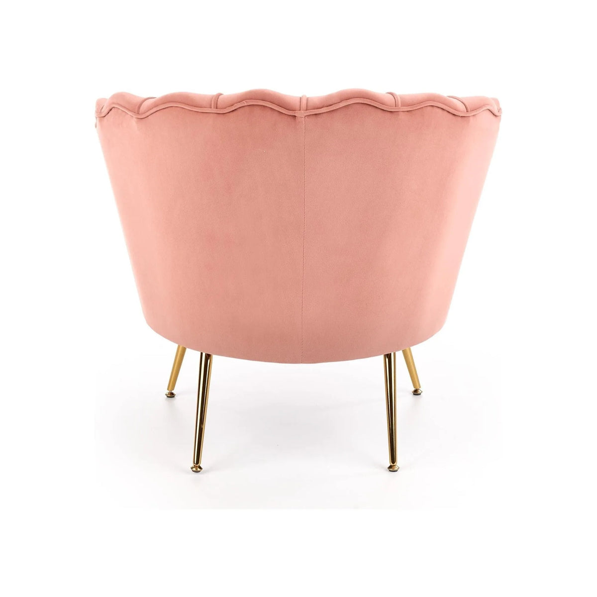Fotoliu roz prafuit AMORINITO, stofa catifelata/otel, 81x77x77 cm