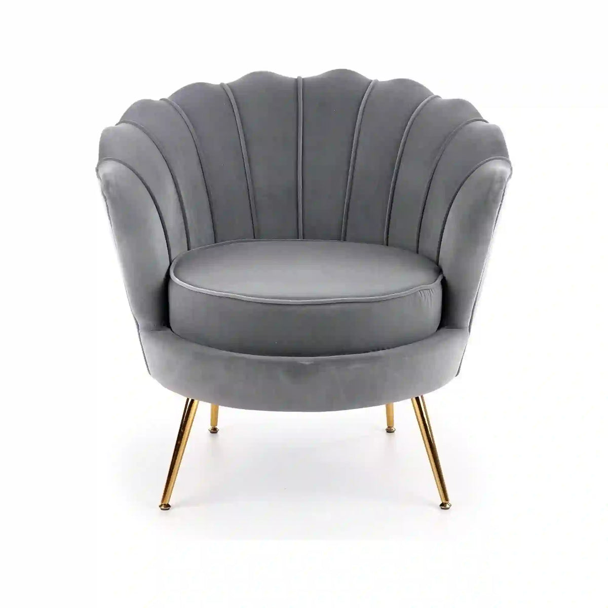 Fotoliu AMORINITO, stofa catifelata gri 81x77x77 cm