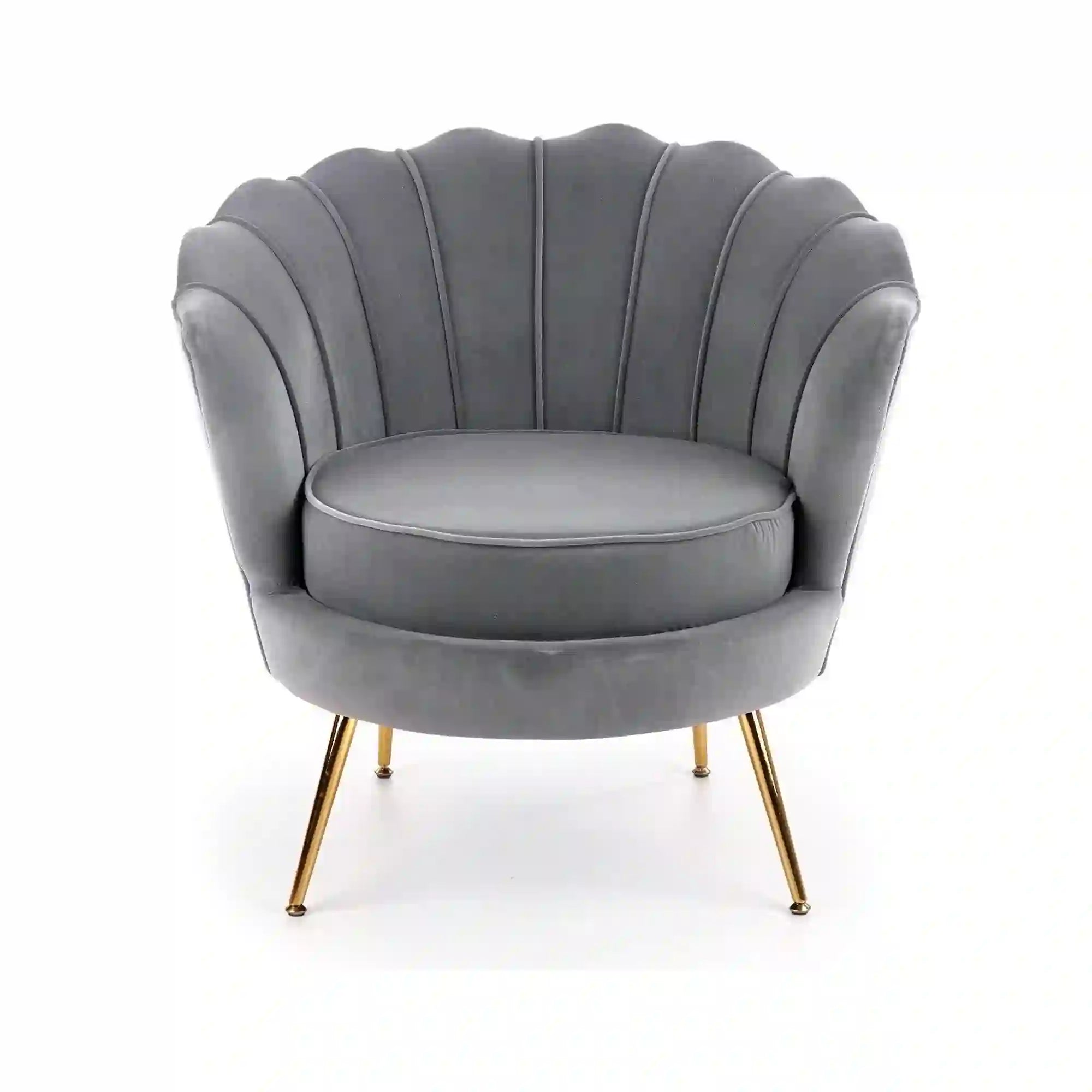 Fotoliu AMORINITO, stofa catifelata gri 81x77x77 cm