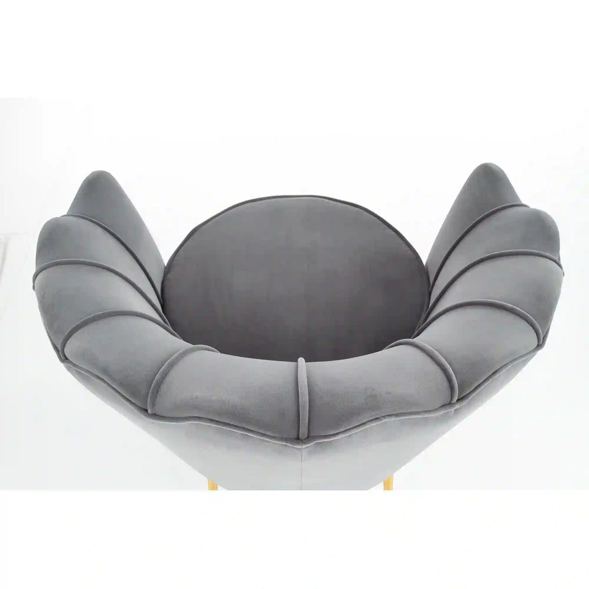 Fotoliu AMORINITO, stofa catifelata gri 81x77x77 cm