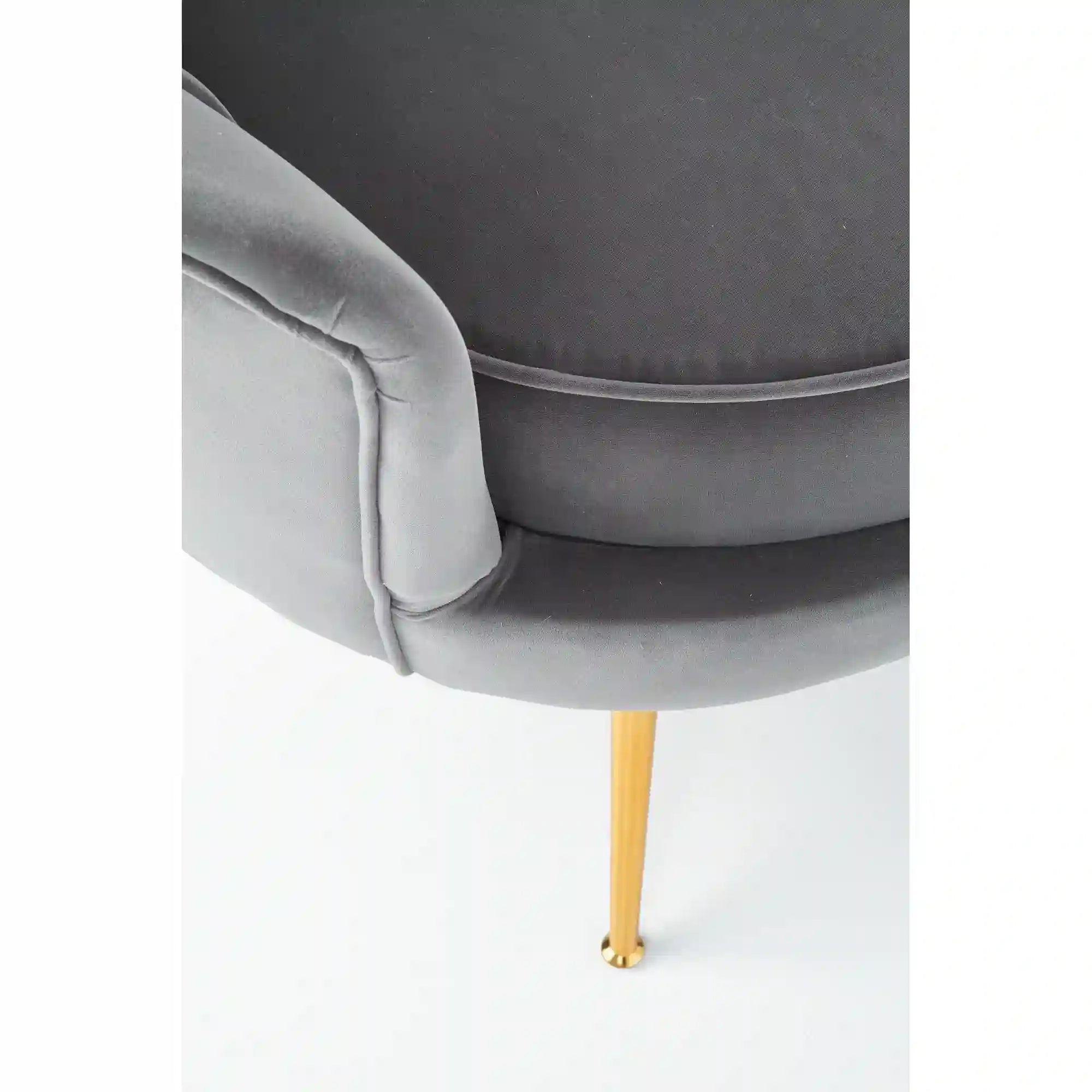 Fotoliu AMORINITO, stofa catifelata gri 81x77x77 cm