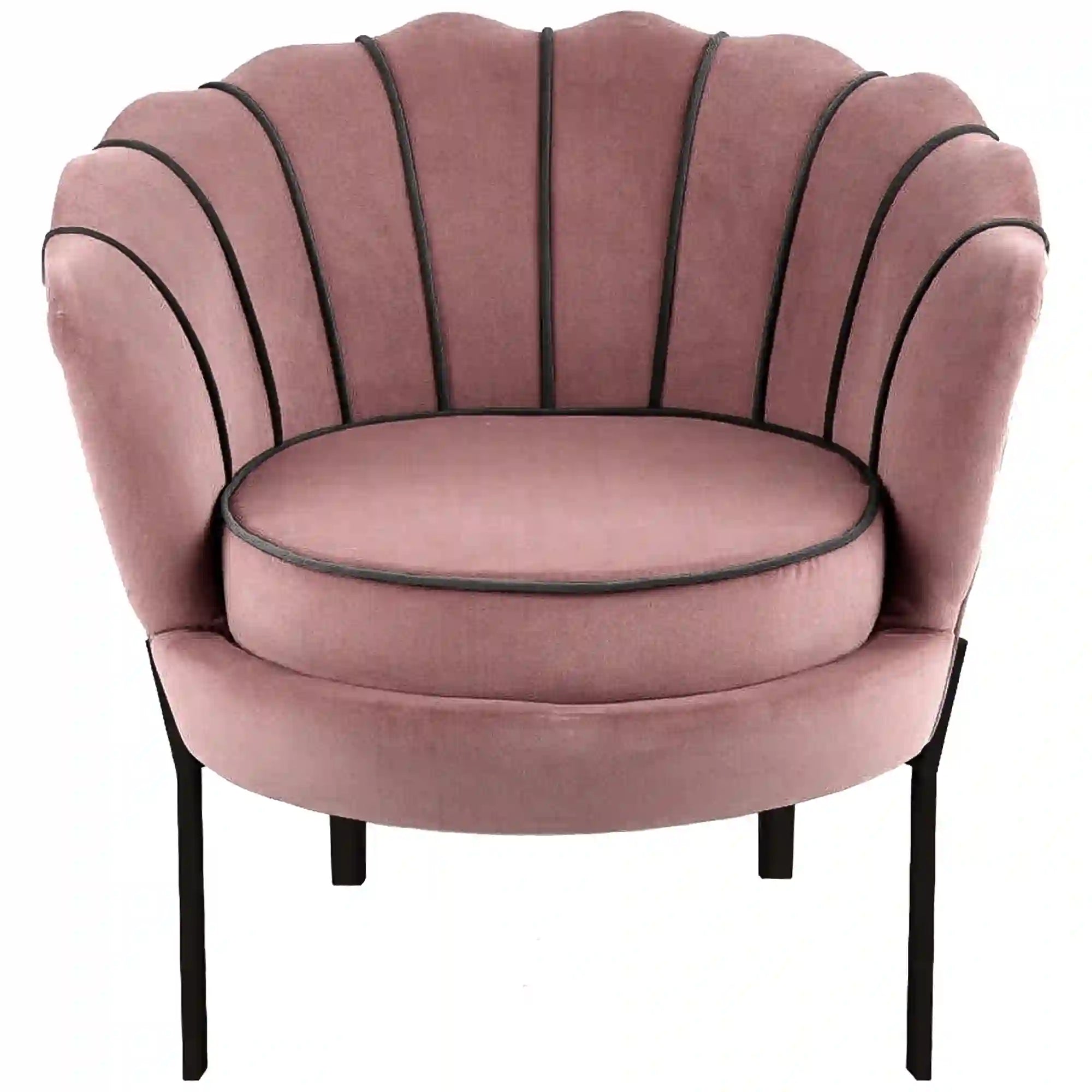 Fotoliu ANGELO, stofa catifelata roz - Bluvel 52, 73x73x75 cm