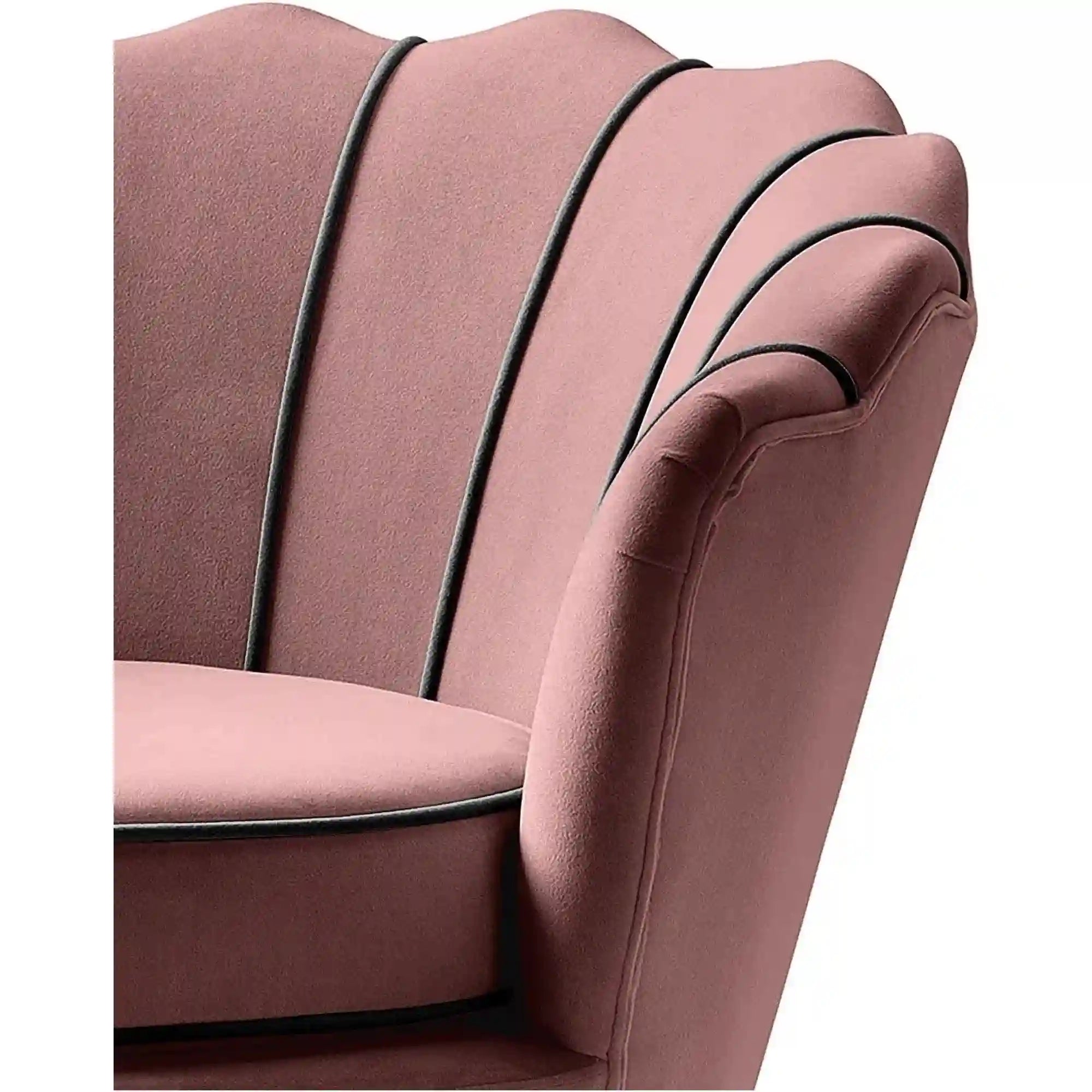 Fotoliu ANGELO, stofa catifelata roz - Bluvel 52, 73x73x75 cm