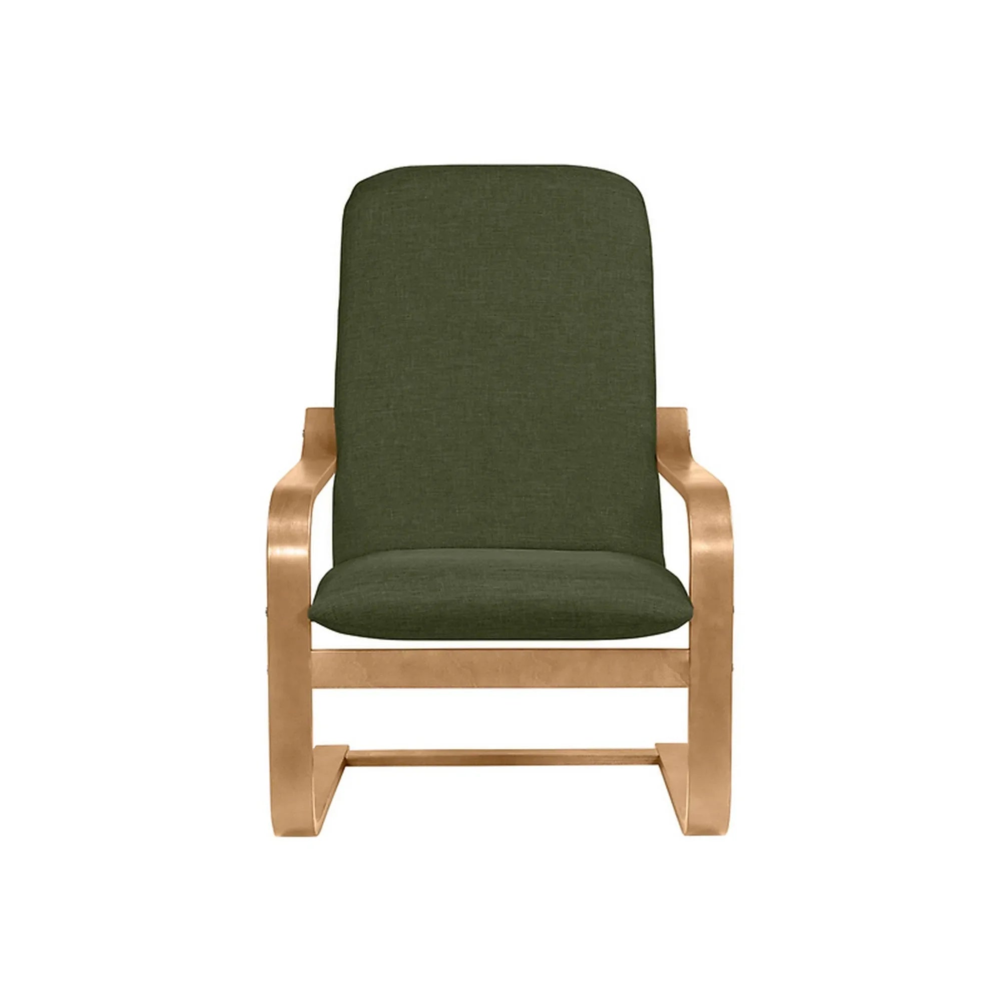 Fotoliu ANIA, verde/stejar, stofa clasica/lemn, 67x74x100 cm