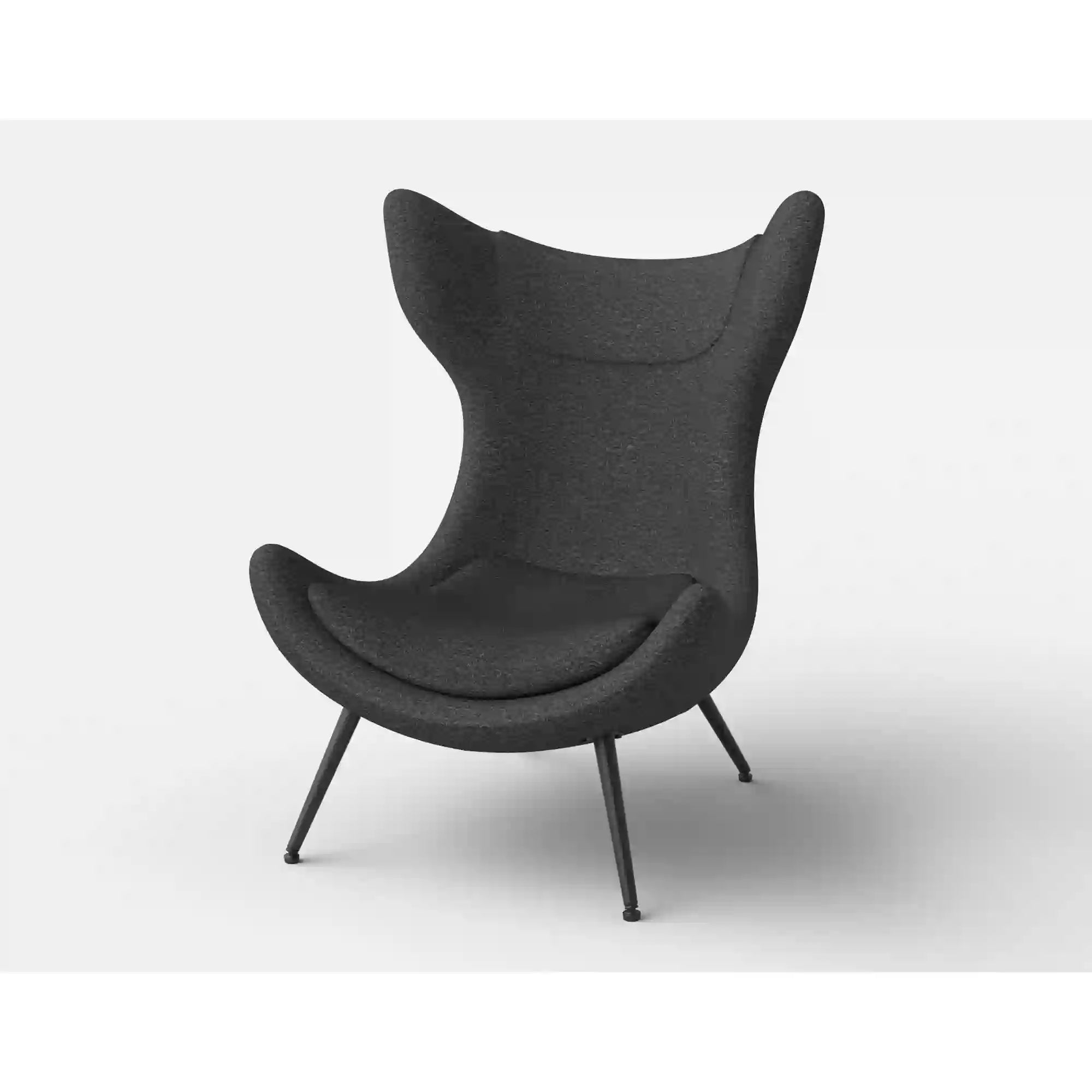 Fotoliu ATLANTIS, gri antracit/negru, stofa/otel, 77x80x106 cm