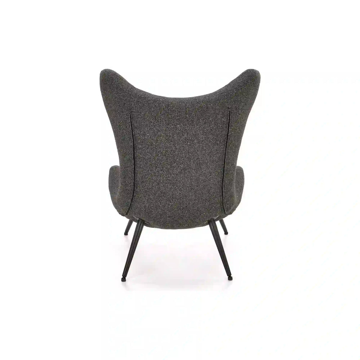 Fotoliu ATLANTIS, gri antracit/negru, stofa/otel, 77x80x106 cm