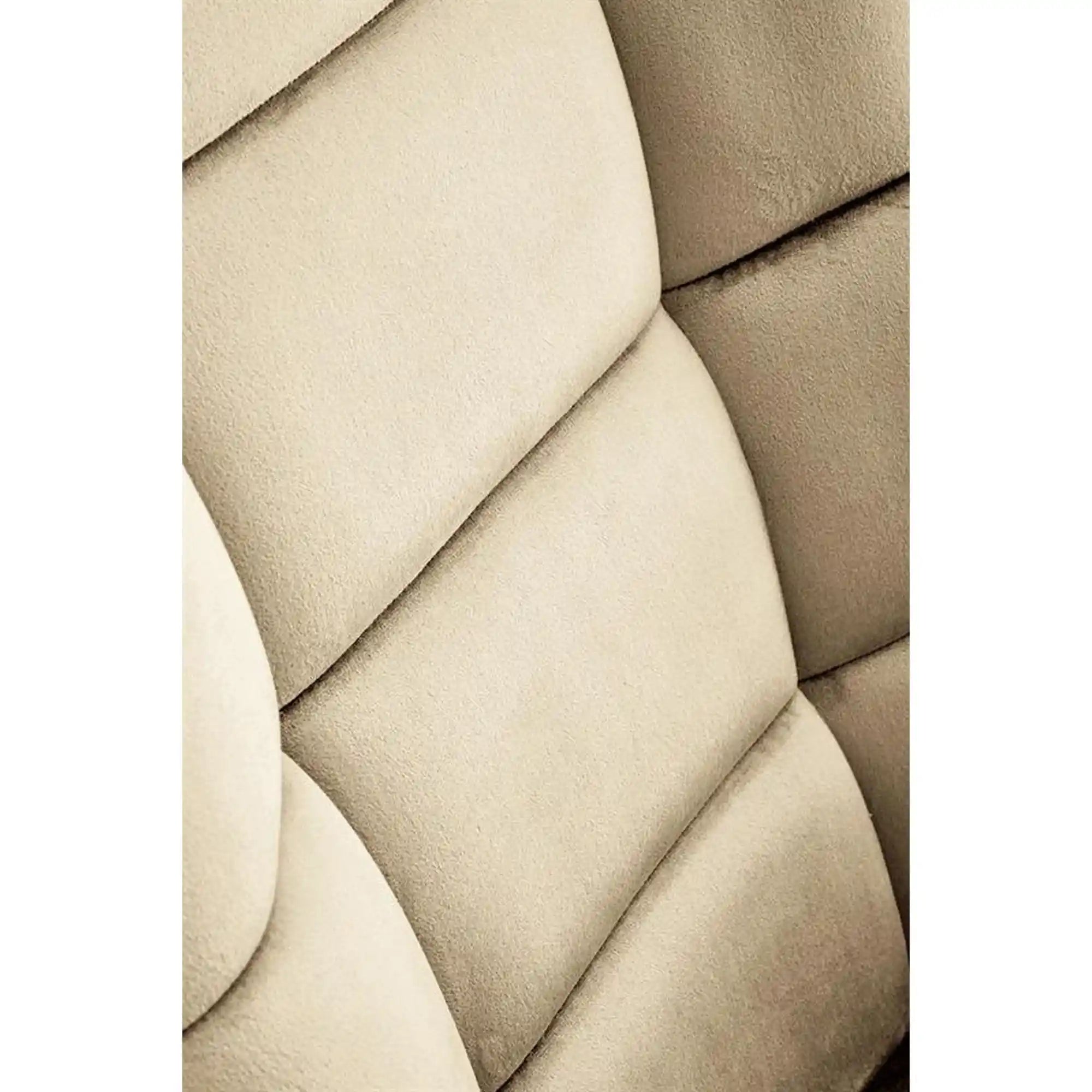 Fotoliu balansoar BAZALTO, bej/negru, stofa catifelata, 70x90x92 cm