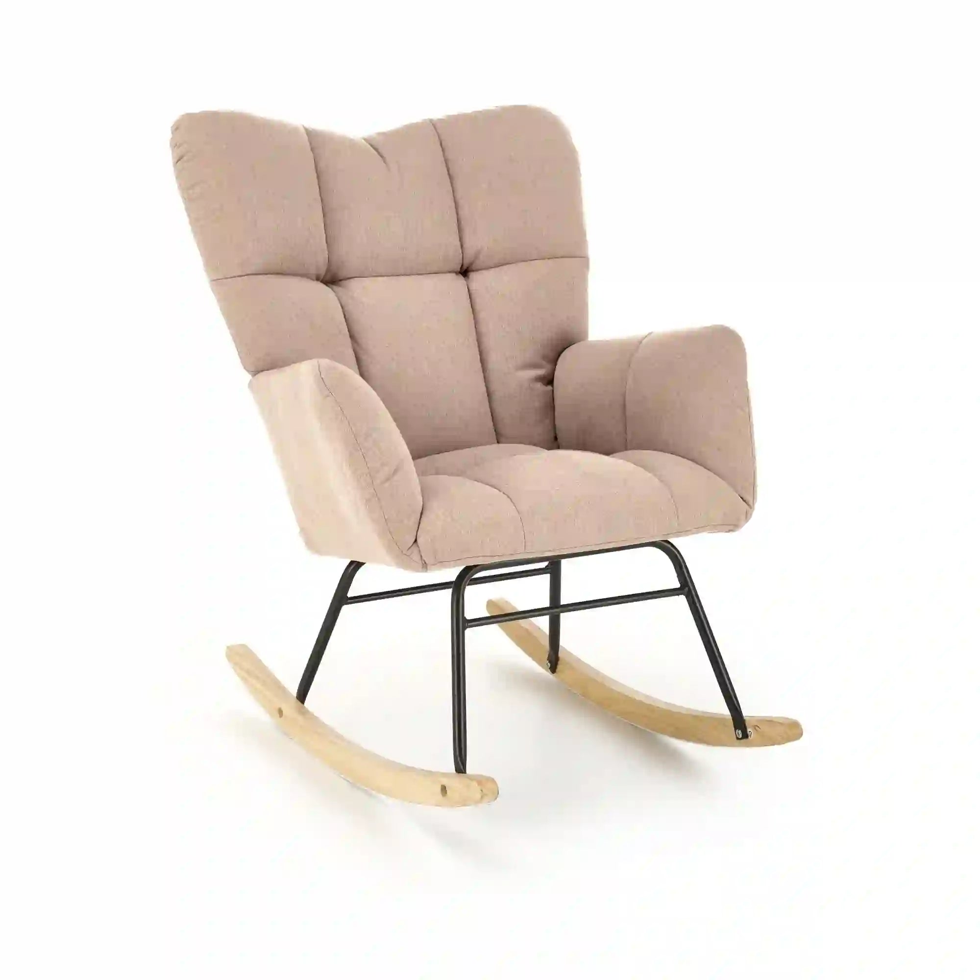 Fotoliu balansoar VASCO, stofa clasica bej - Nea 25, 70x97x94 cm