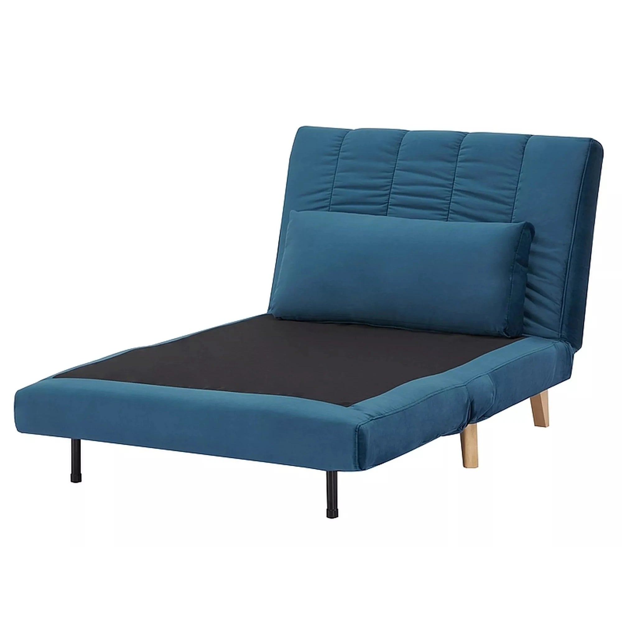 Fotoliu BILLY, albastru/fag, stofa catifelata/lemn, 103x94x82 cm