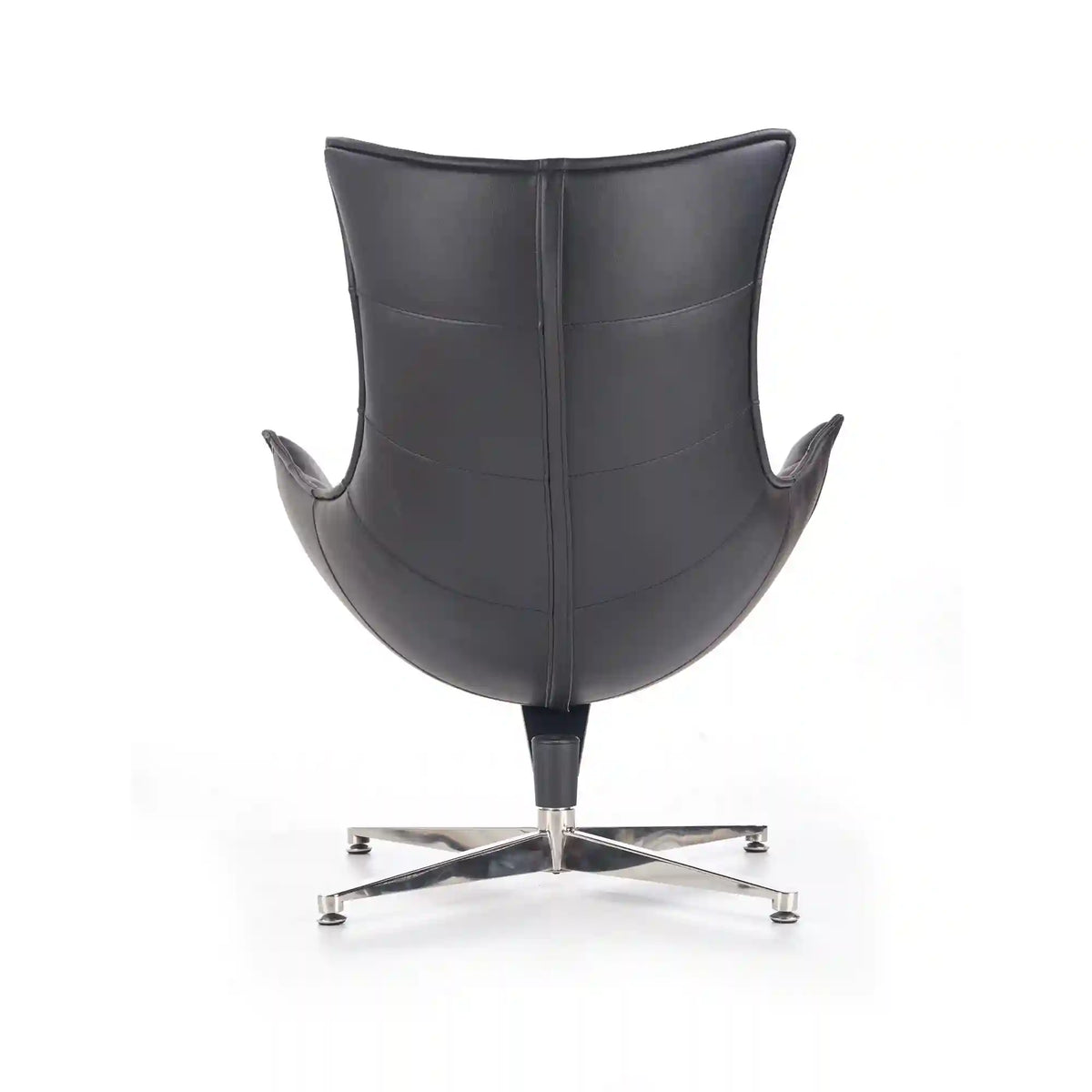 Fotoliu birou LUXOR, negru/crom, piele ecologica/metal, 86x84x96 cm