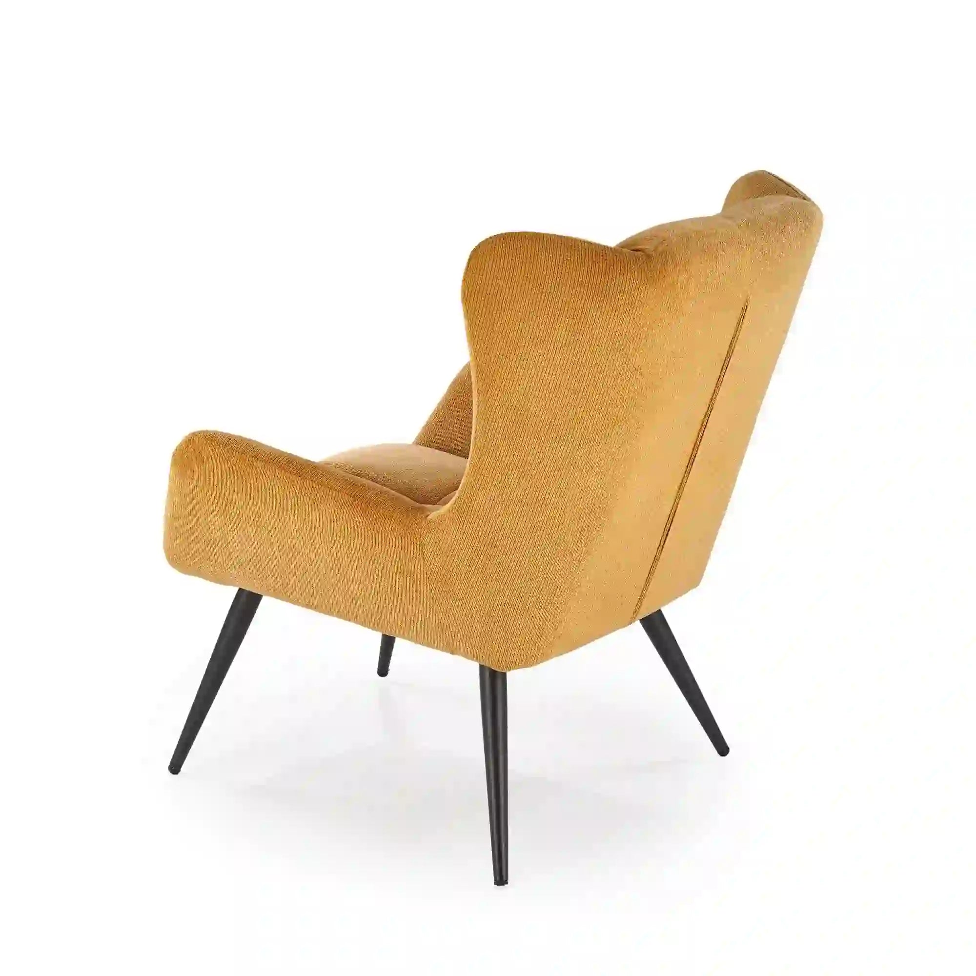 Fotoliu BYRON, stofa clasica galben mustar - Vardo 66, 75x85x92 cm