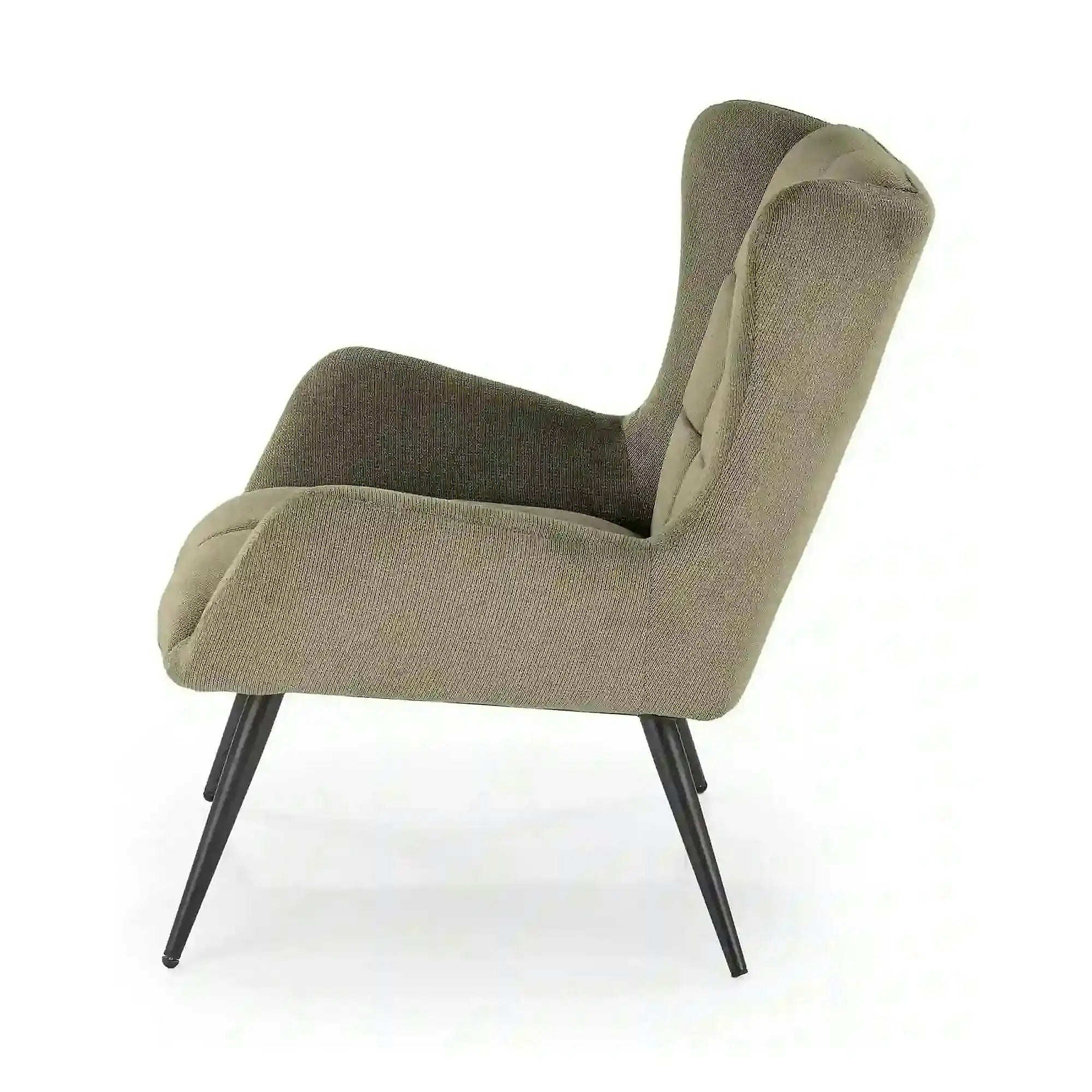 Fotoliu BYRON, stofa clasica verde olive - Vardo 74, 75x85x92 cm