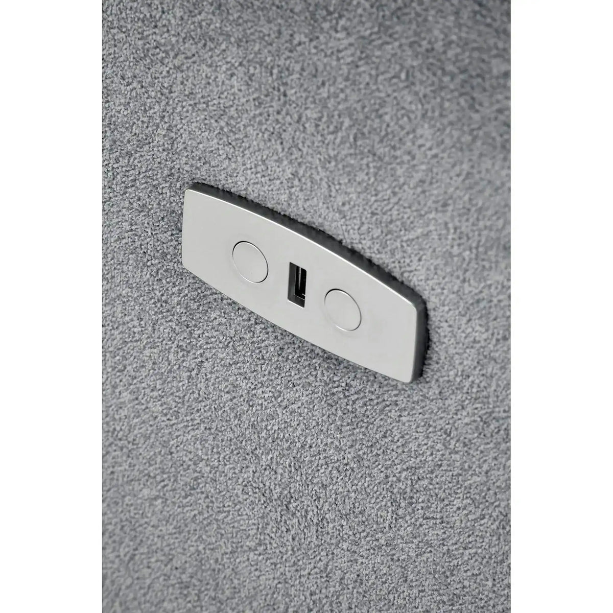 Fotoliu CARINIO, gri/negru, stofa clasica/metal, 75x95/165x87/107 cm