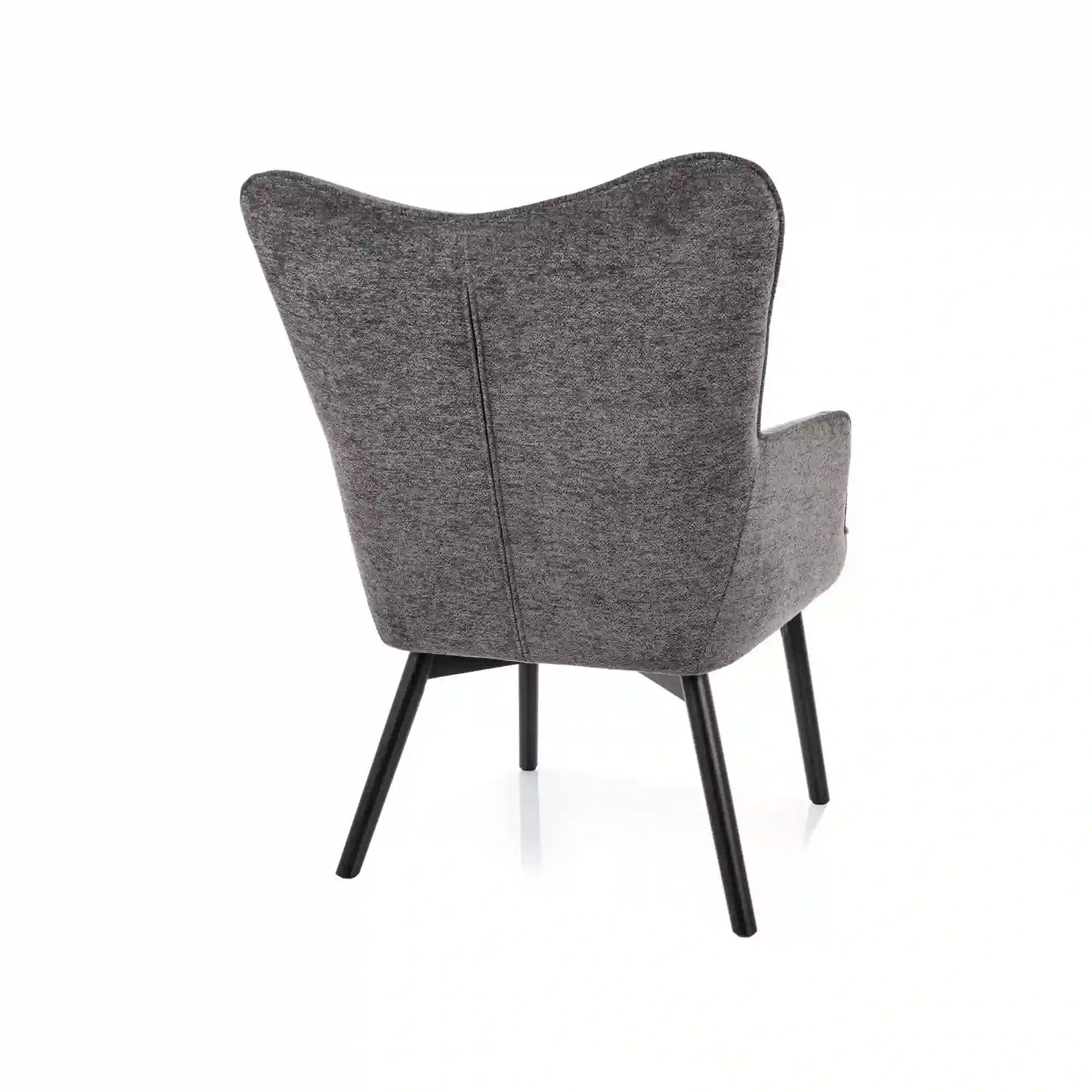 Fotoliu CARMEN, stofa clasica gri inchis - Raven 15, 72x75x99 cm