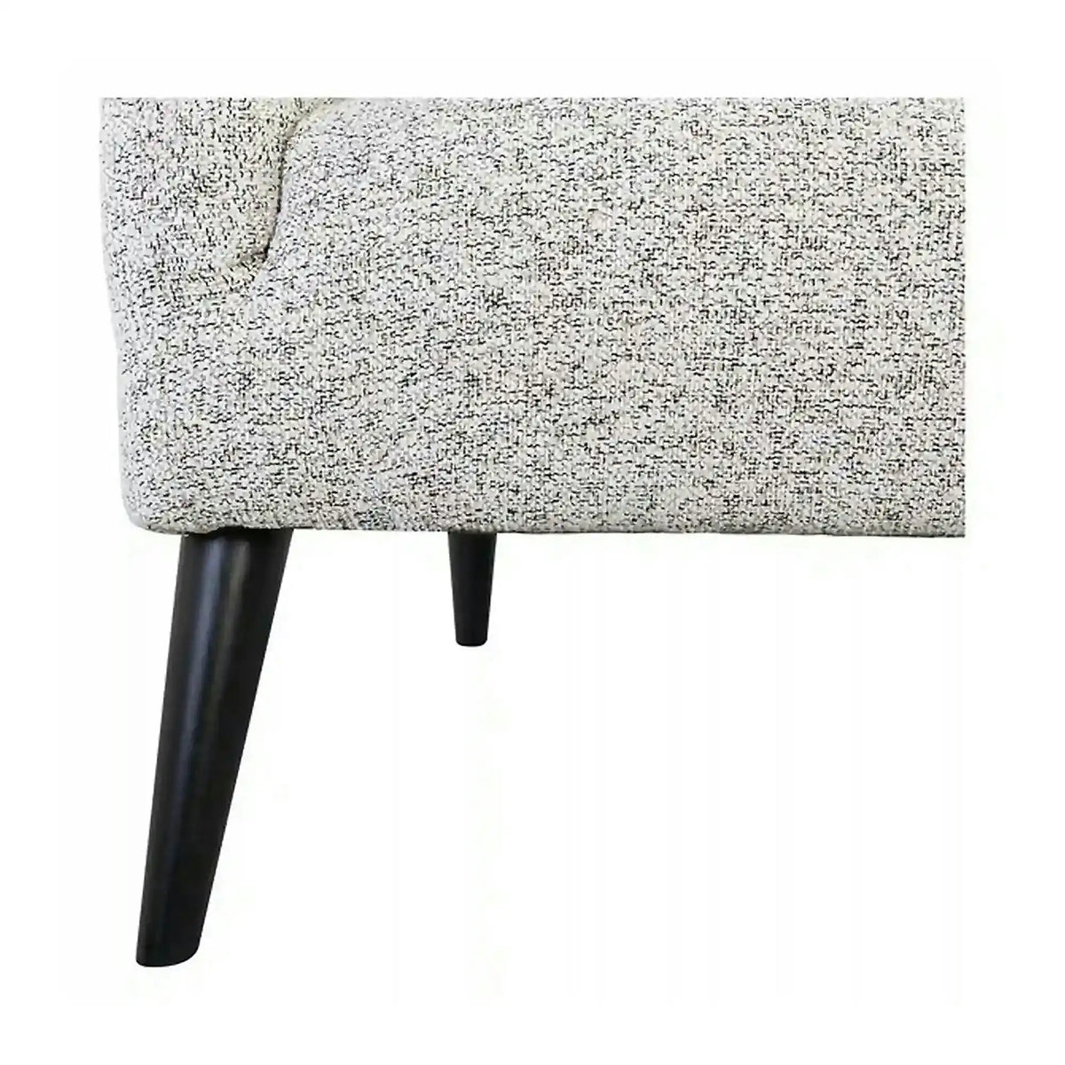 Fotoliu CASEY, bej/negru, stofa catifelata/lemn, 94x86x107 cm