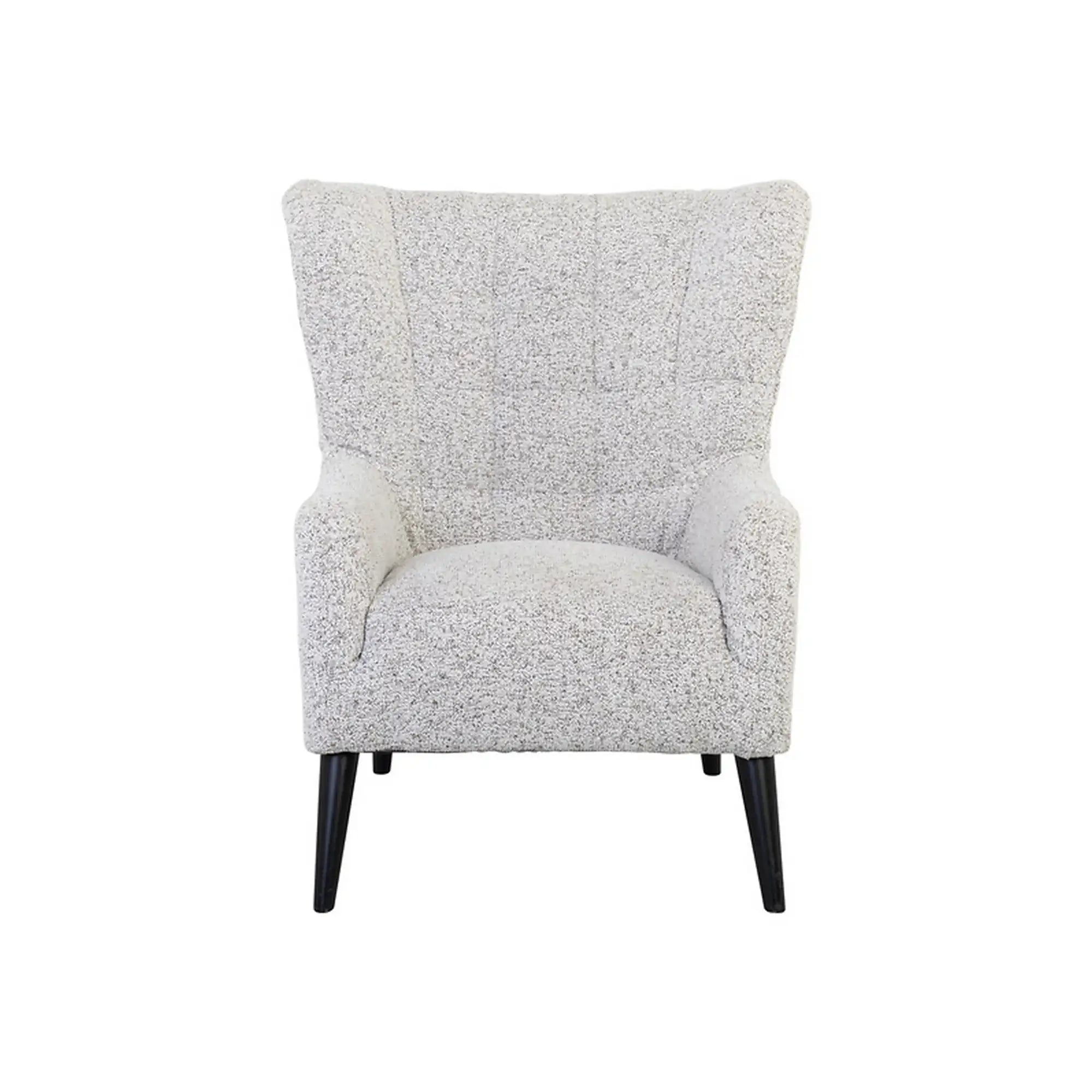 Fotoliu CASEY, bej/negru, stofa catifelata/lemn, 94x86x107 cm