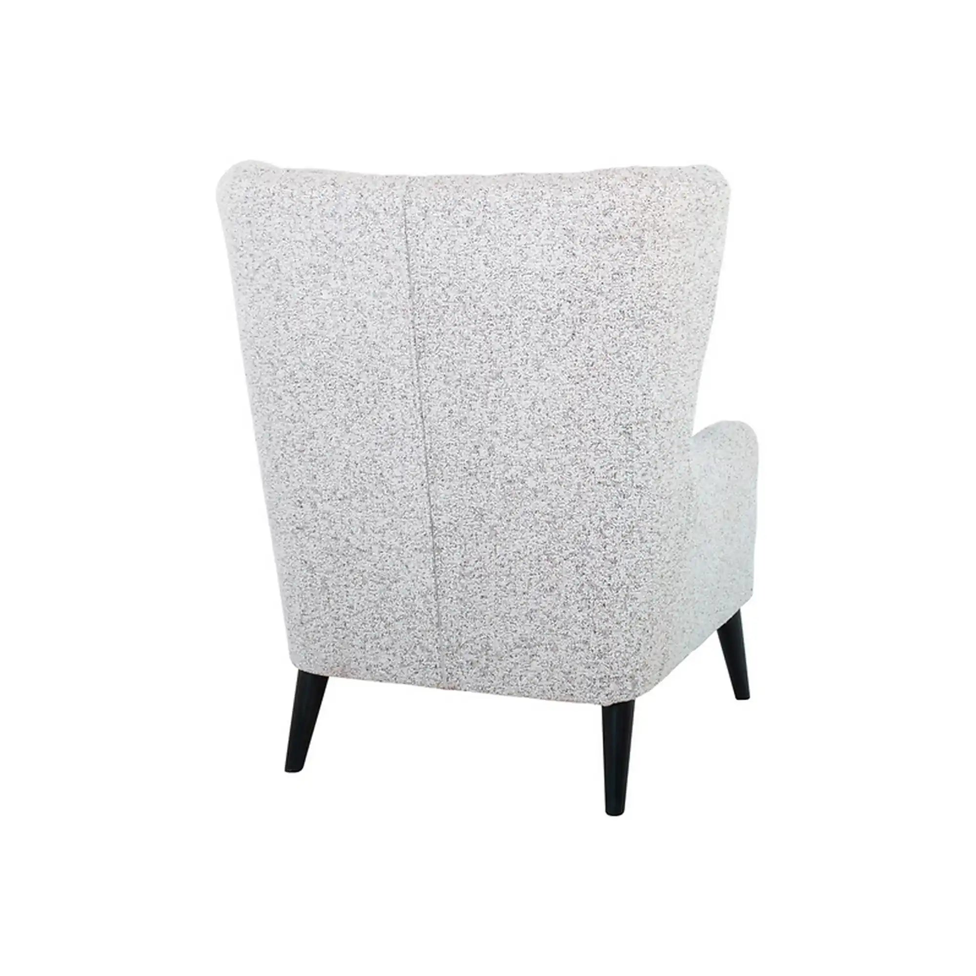 Fotoliu CASEY, bej/negru, stofa catifelata/lemn, 94x86x107 cm