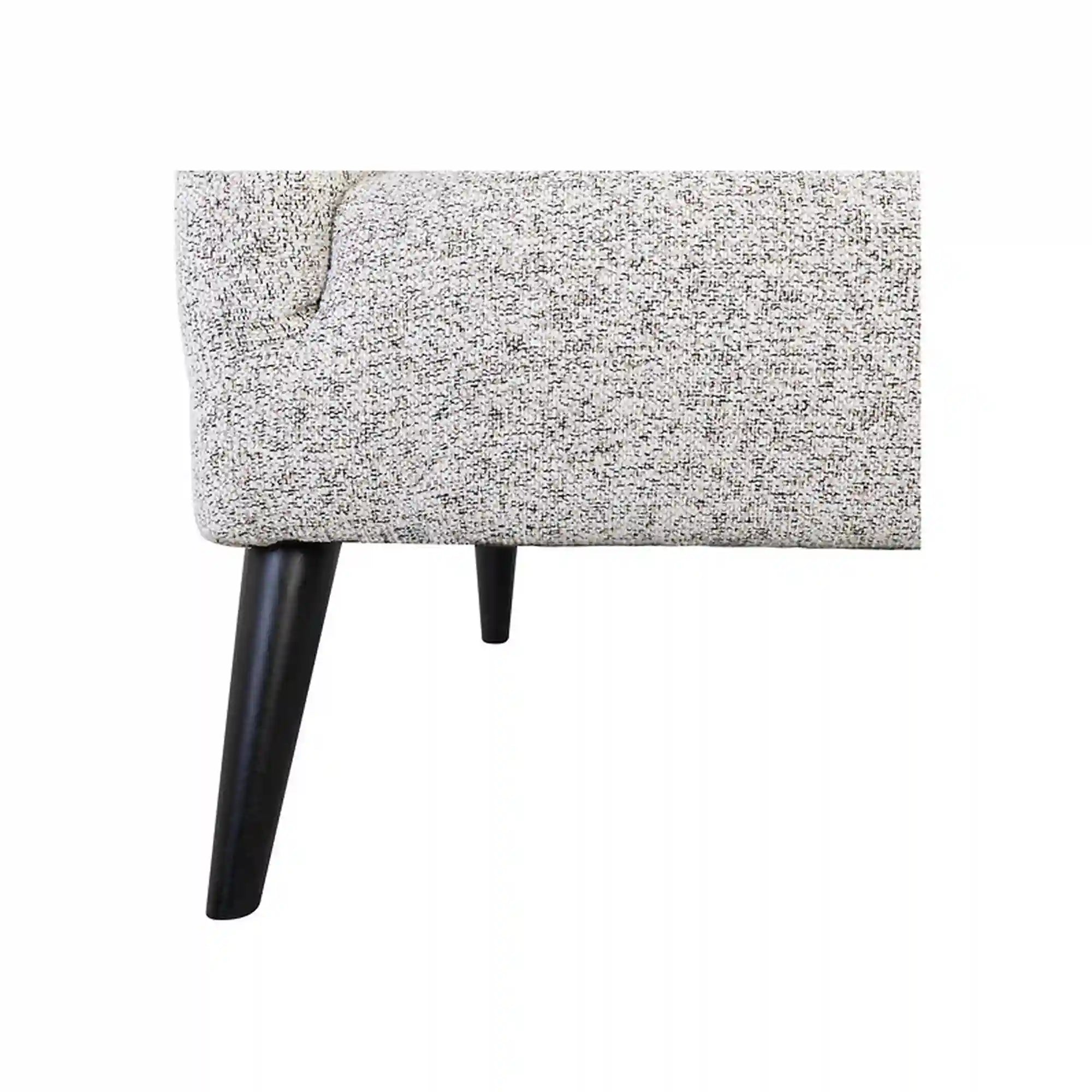 Fotoliu CASEY, bej/negru, stofa catifelata/lemn, 94x86x107 cm