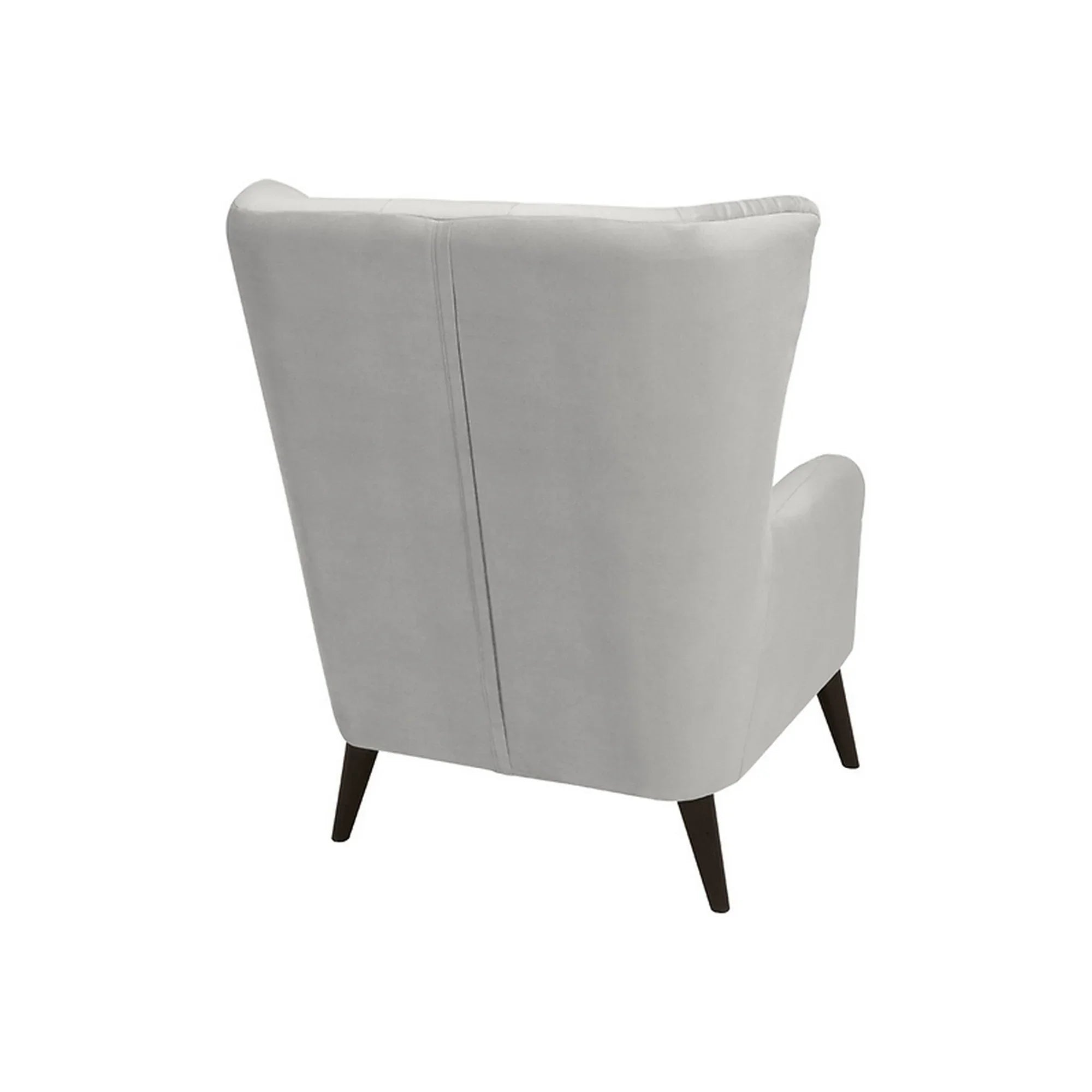 Fotoliu CASEY, gri/negru, stofa catifelata/lemn, 94x86x107 cm