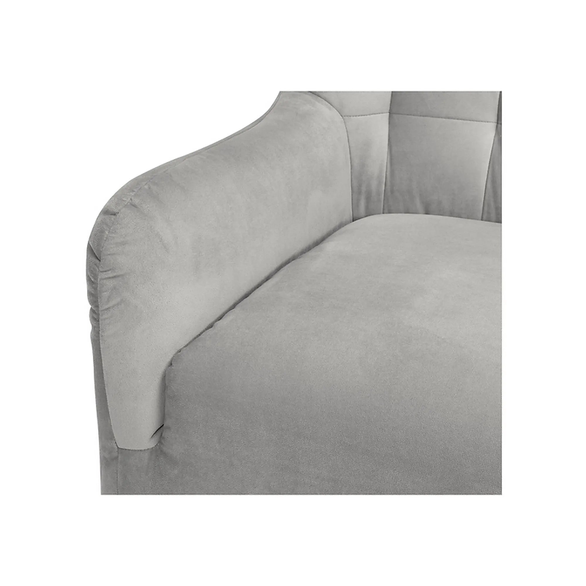 Fotoliu CASEY, gri/negru, stofa catifelata/lemn, 94x86x107 cm