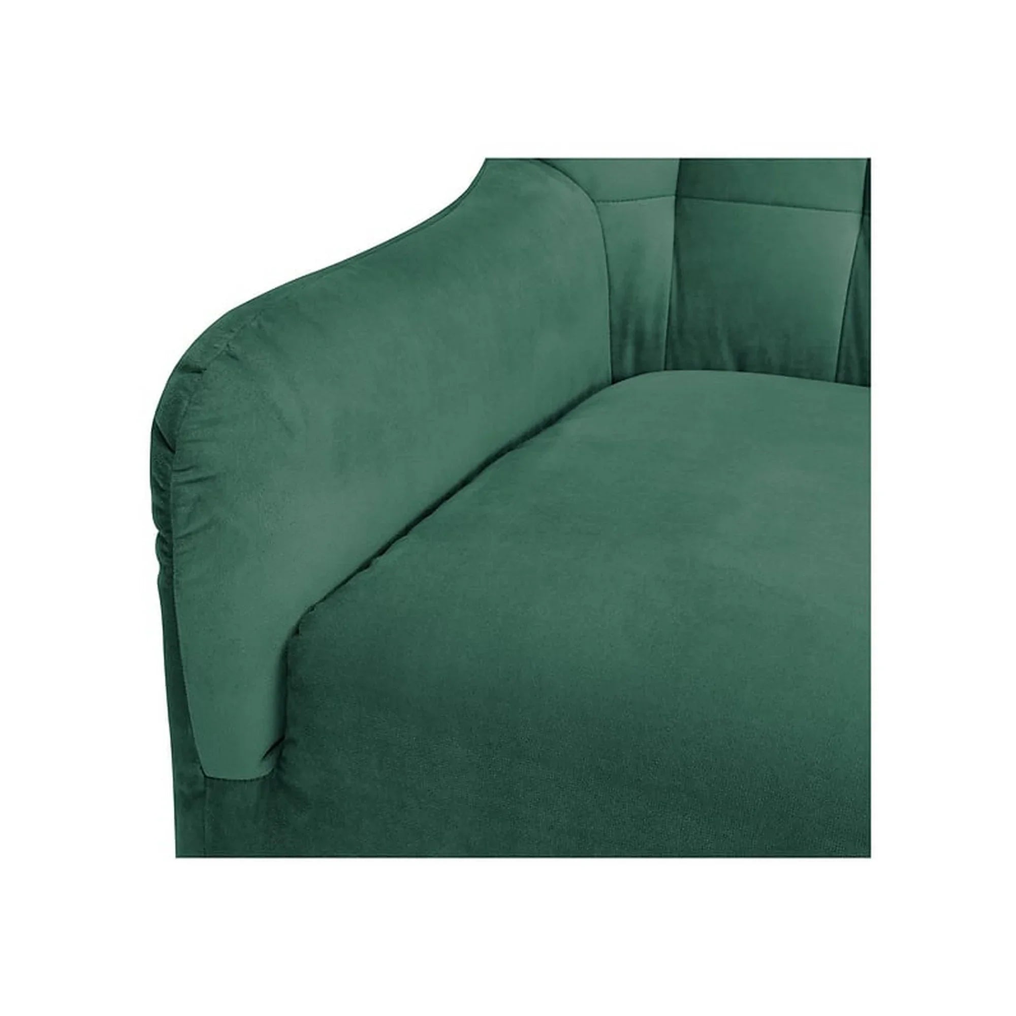 Fotoliu CASEY, verde/negru, stofa catifelata/lemn, 94x86x107 cm