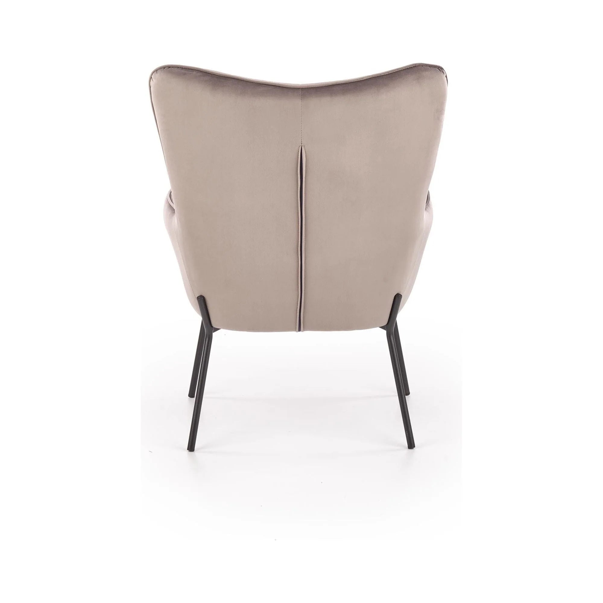 Fotoliu CASTEL, stofa catifelata gri - Bluvel 14, 71x79x97 cm