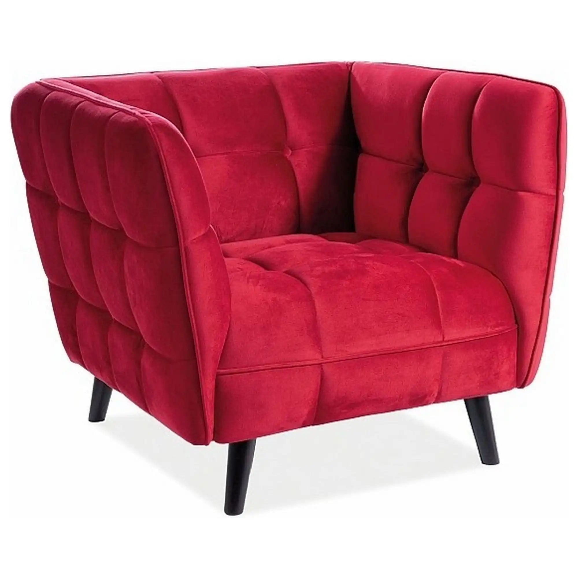 Fotoliu CASTELLO, visiniu/wenge, stofa catifelata/lemn de fag, 92x85x78 cm