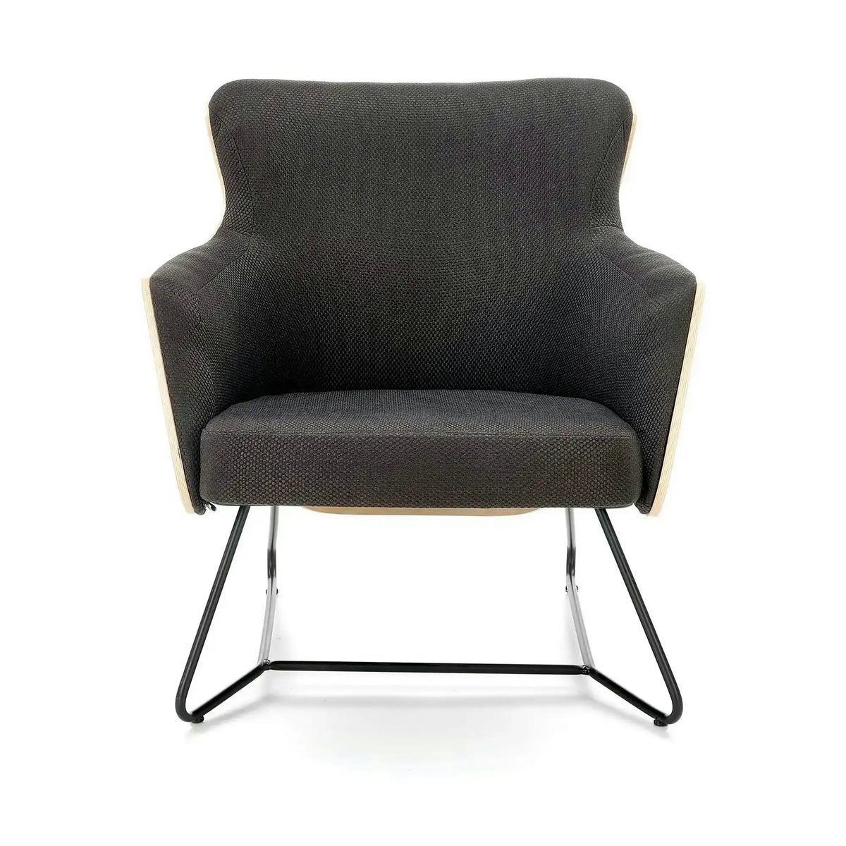 Fotoliu CHILLOUT, gri inchis, stofa, 74x67x79 cm