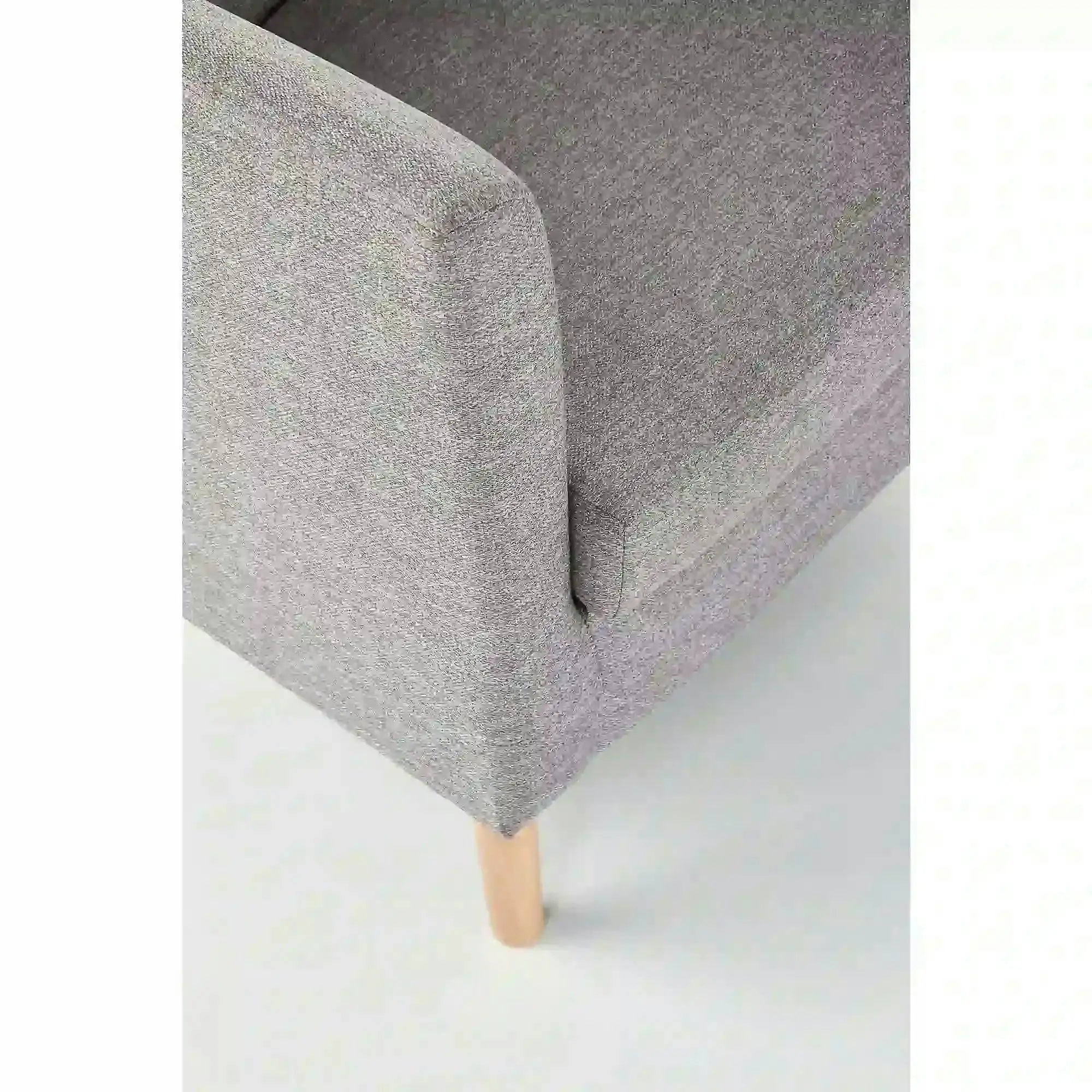 Fotoliu CLUBBY, gri/stejar natural, stofa clasica/lemn, 66x58x64 cm