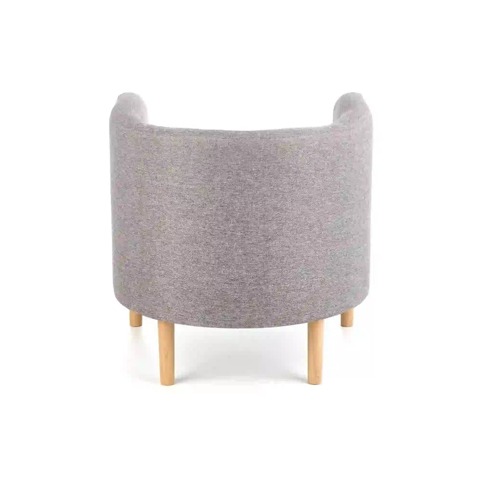 Fotoliu CLUBBY, gri/stejar natural, stofa clasica/lemn, 66x58x64 cm