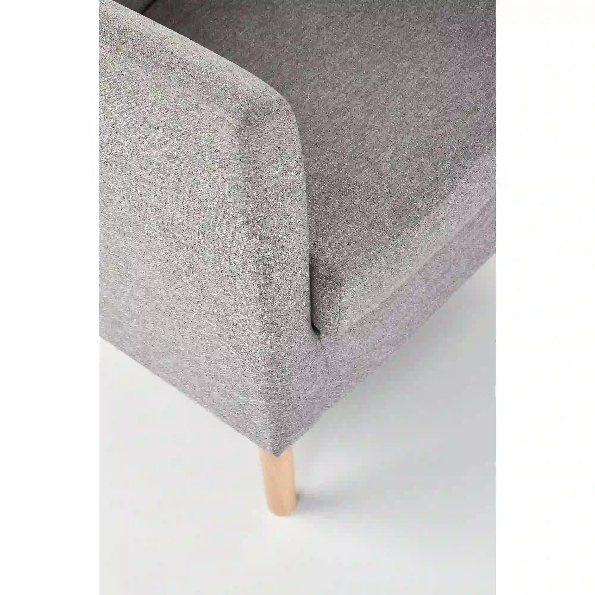 Fotoliu CLUBBY, gri/stejar natural, stofa clasica/lemn, 66x58x64 cm