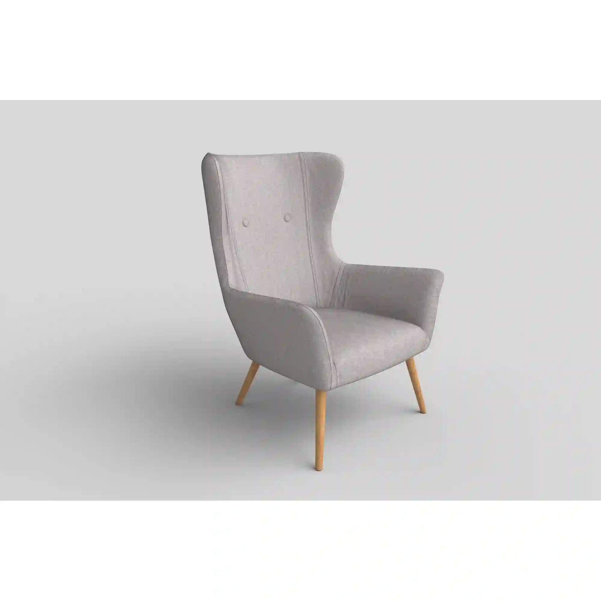 Fotoliu COTTO, gri deschis, lemn, 73x76x99 cm