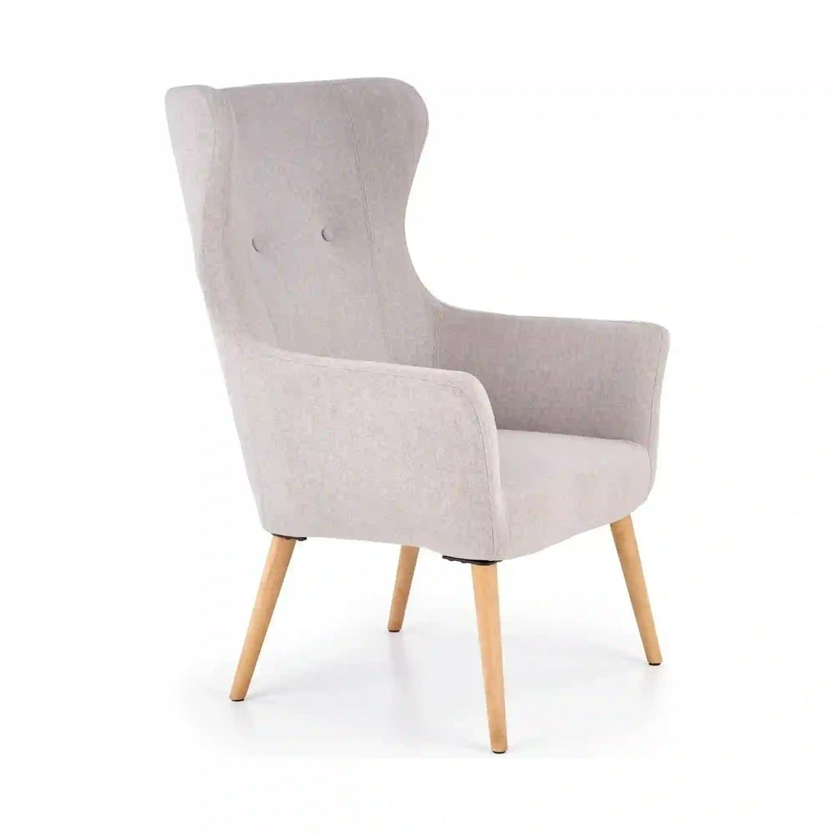 Fotoliu COTTO, gri deschis, lemn, 73x76x99 cm