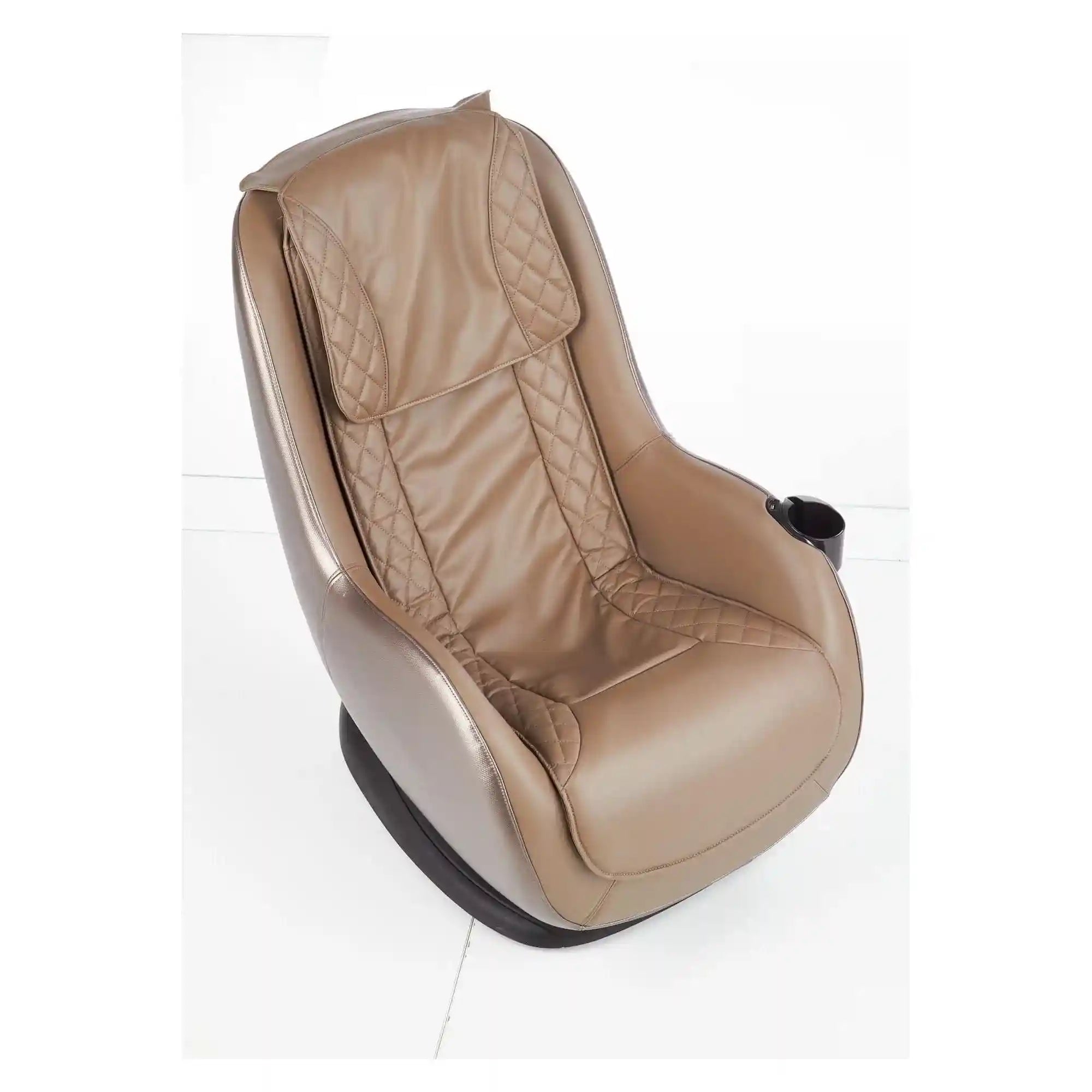 Fotoliu cu functie de masaj DOPIO, bej/negru, piele ecologica, 69x70x94 cm